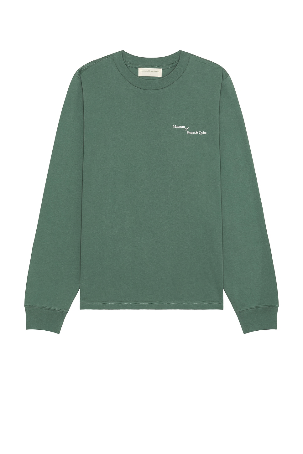 Image 1 of Museum of Peace and Quiet Italic Long Sleeve Shirt in Fern