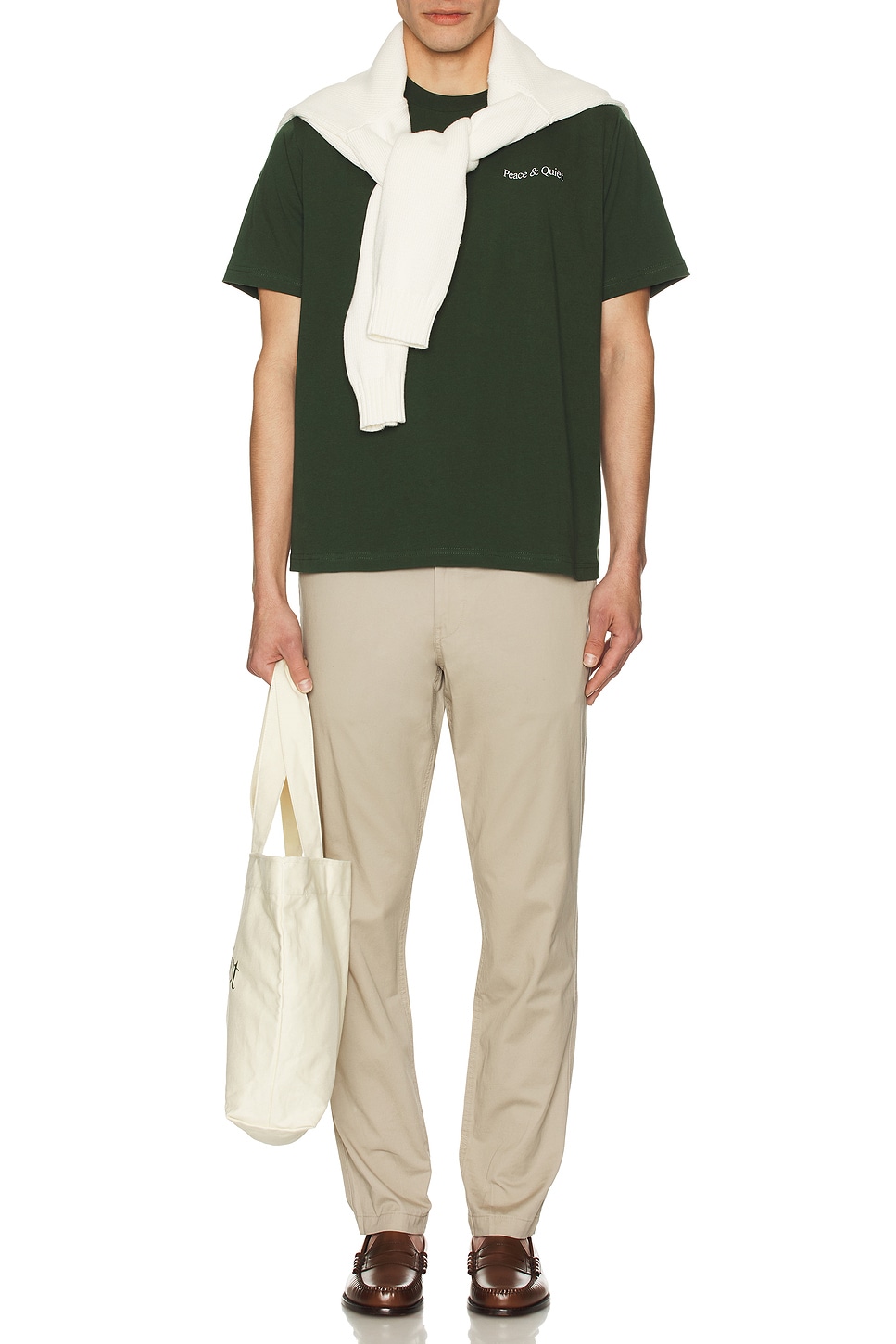 Image 1 of Museum of Peace and Quiet Wordmark T-Shirt in Forest