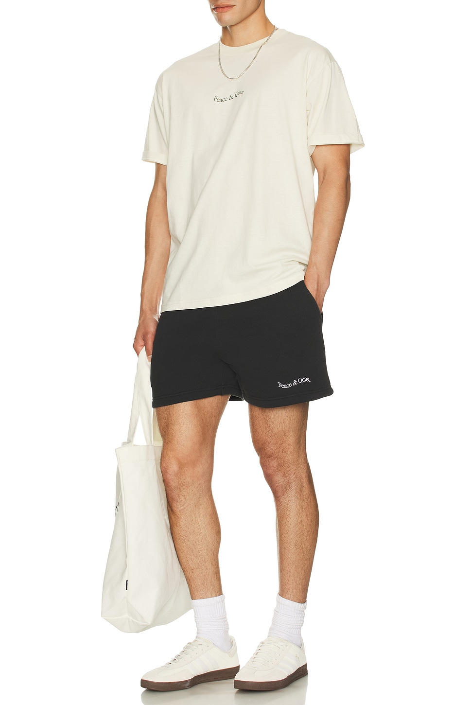 Image 1 of Museum of Peace and Quiet Wordmark Tee in Bone