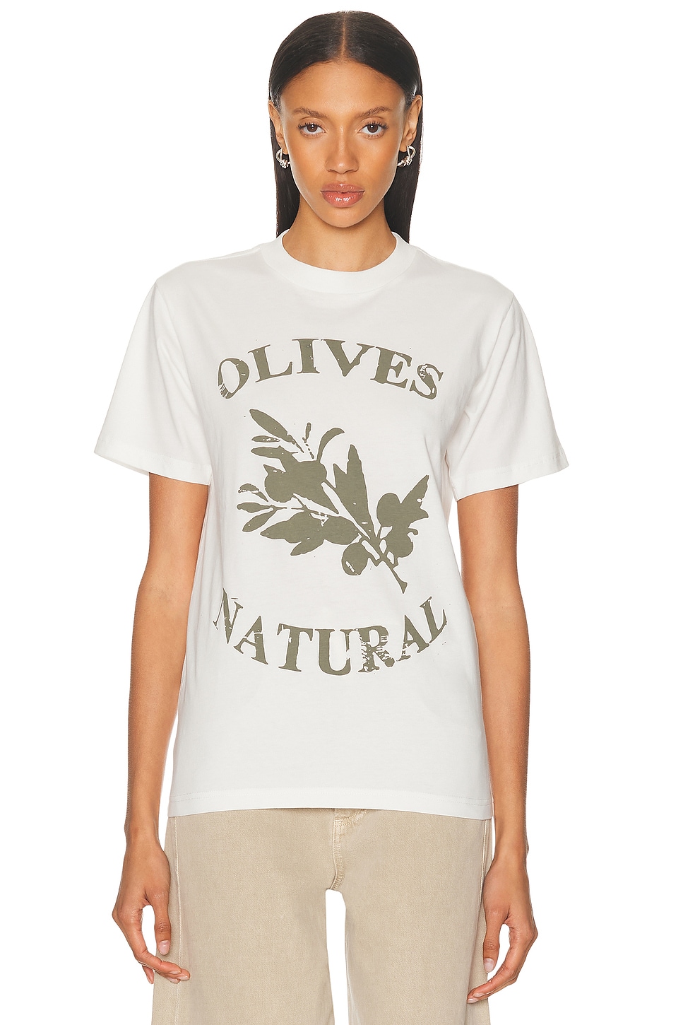 Olives Tee in White