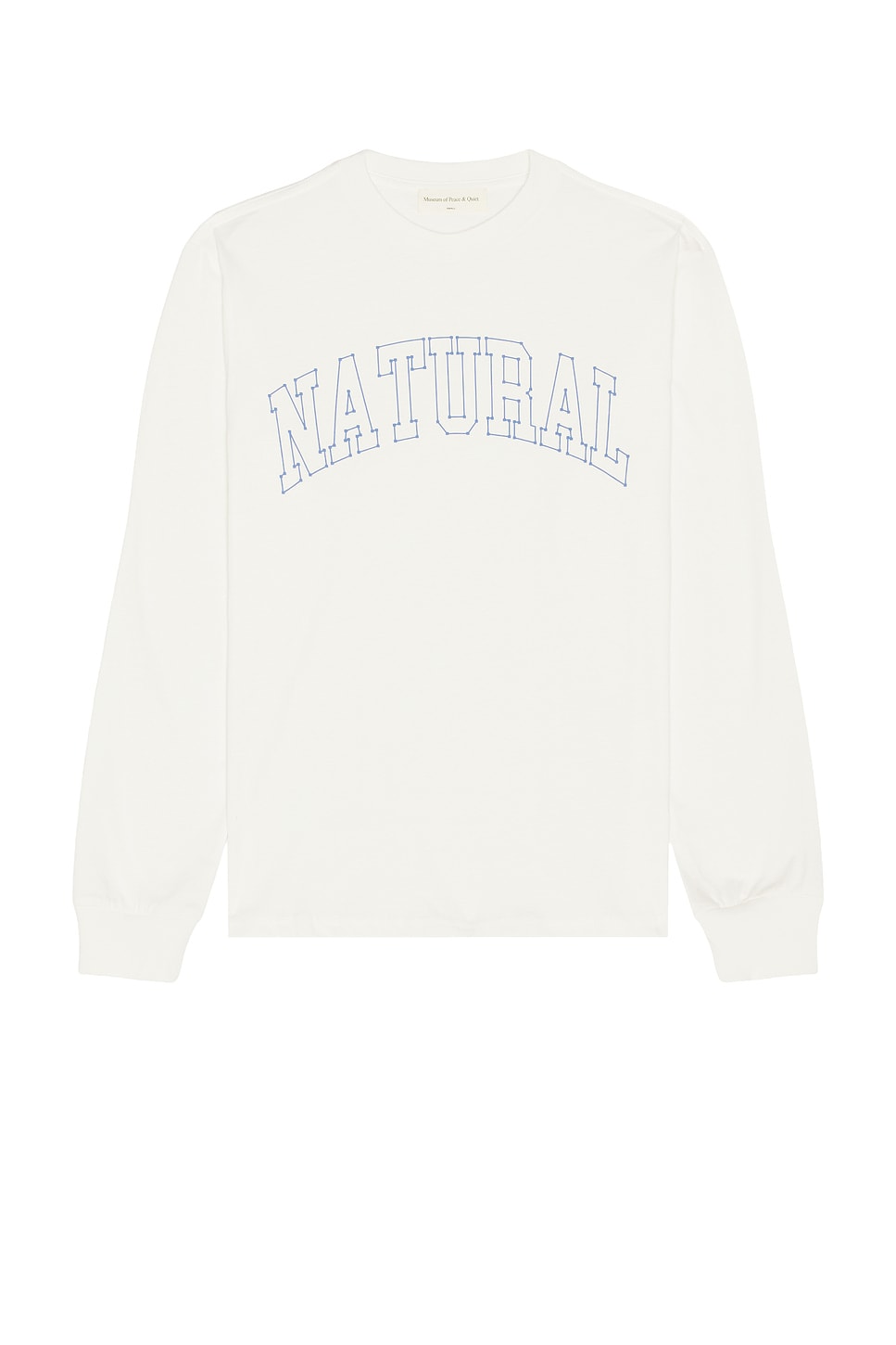 Image 1 of Museum of Peace and Quiet Outline Long Sleeve Shirt in White
