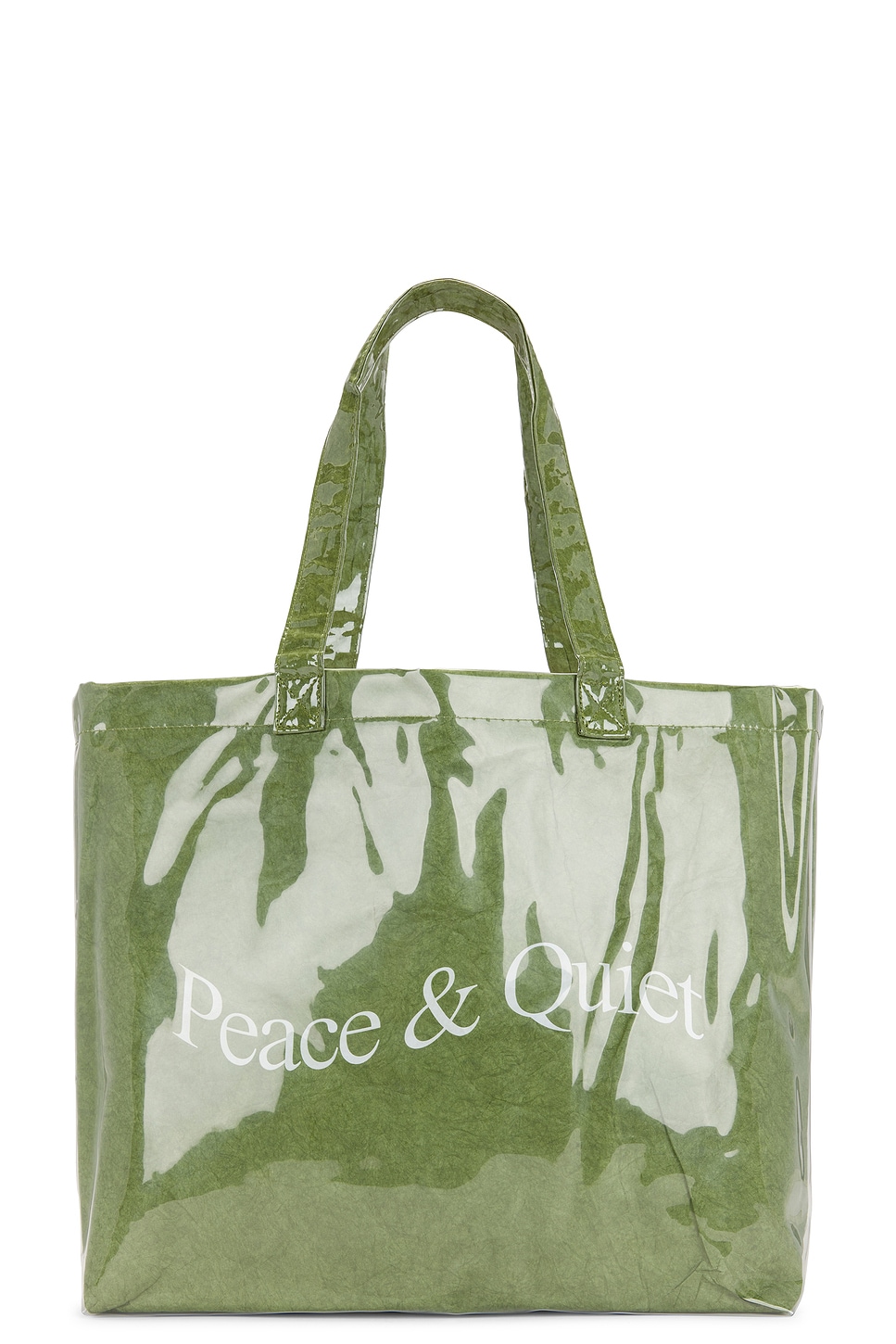 Wordmark Pvc Kraft Tote Bag in Sage