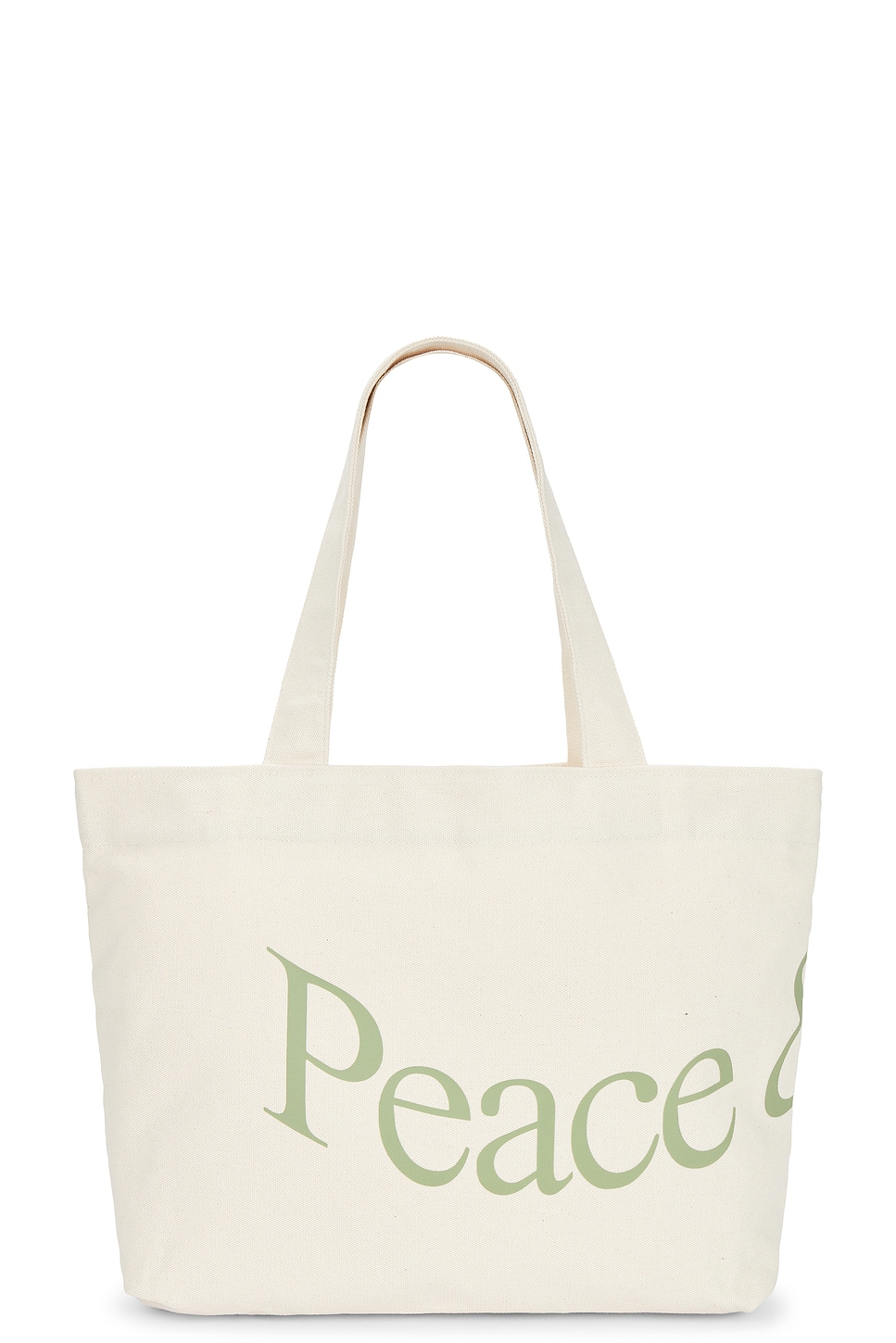 Shop Museum Of Peace And Quiet Wordmark Tote Bag In Bone