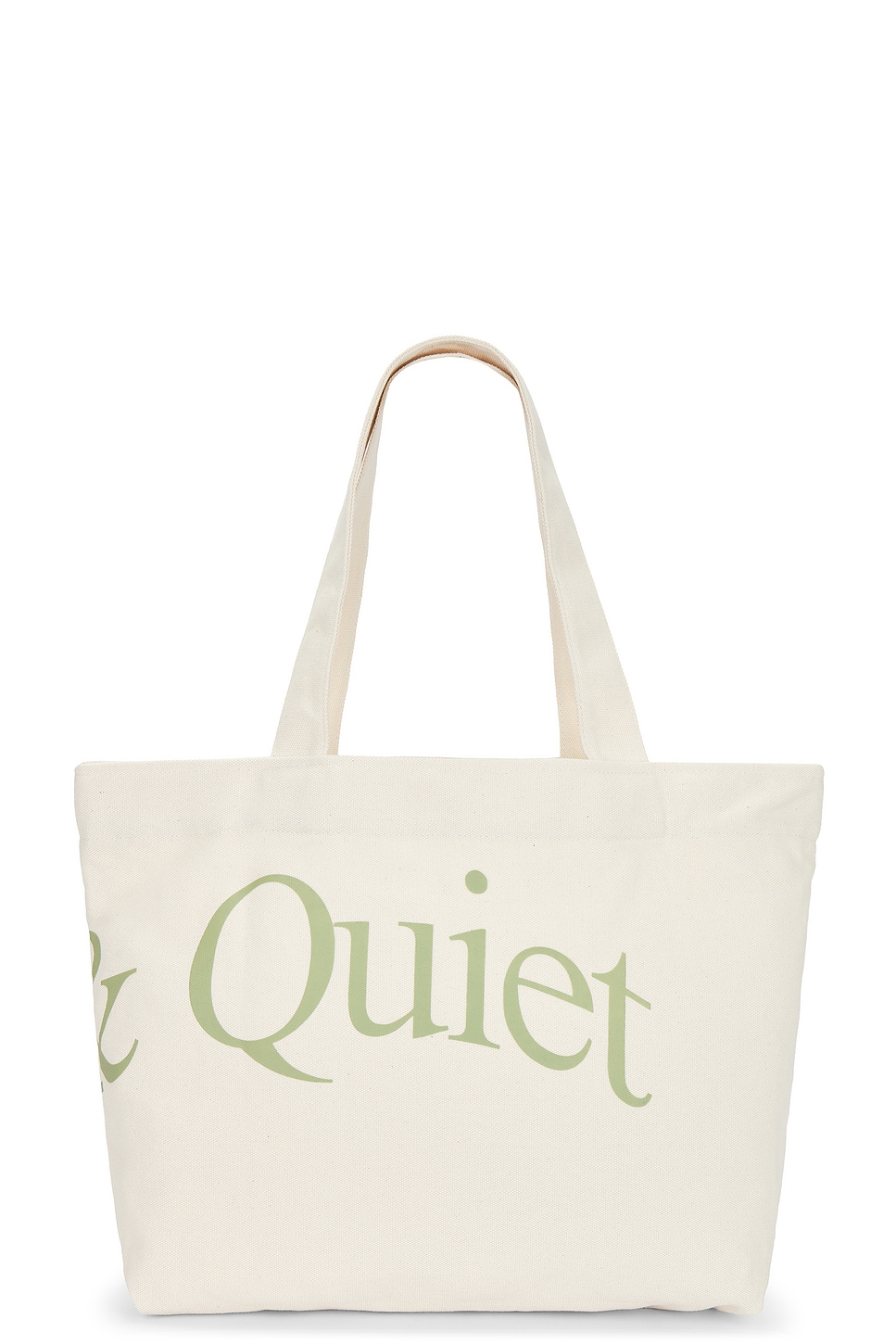 Shop Museum Of Peace And Quiet Wordmark Tote Bag In Bone