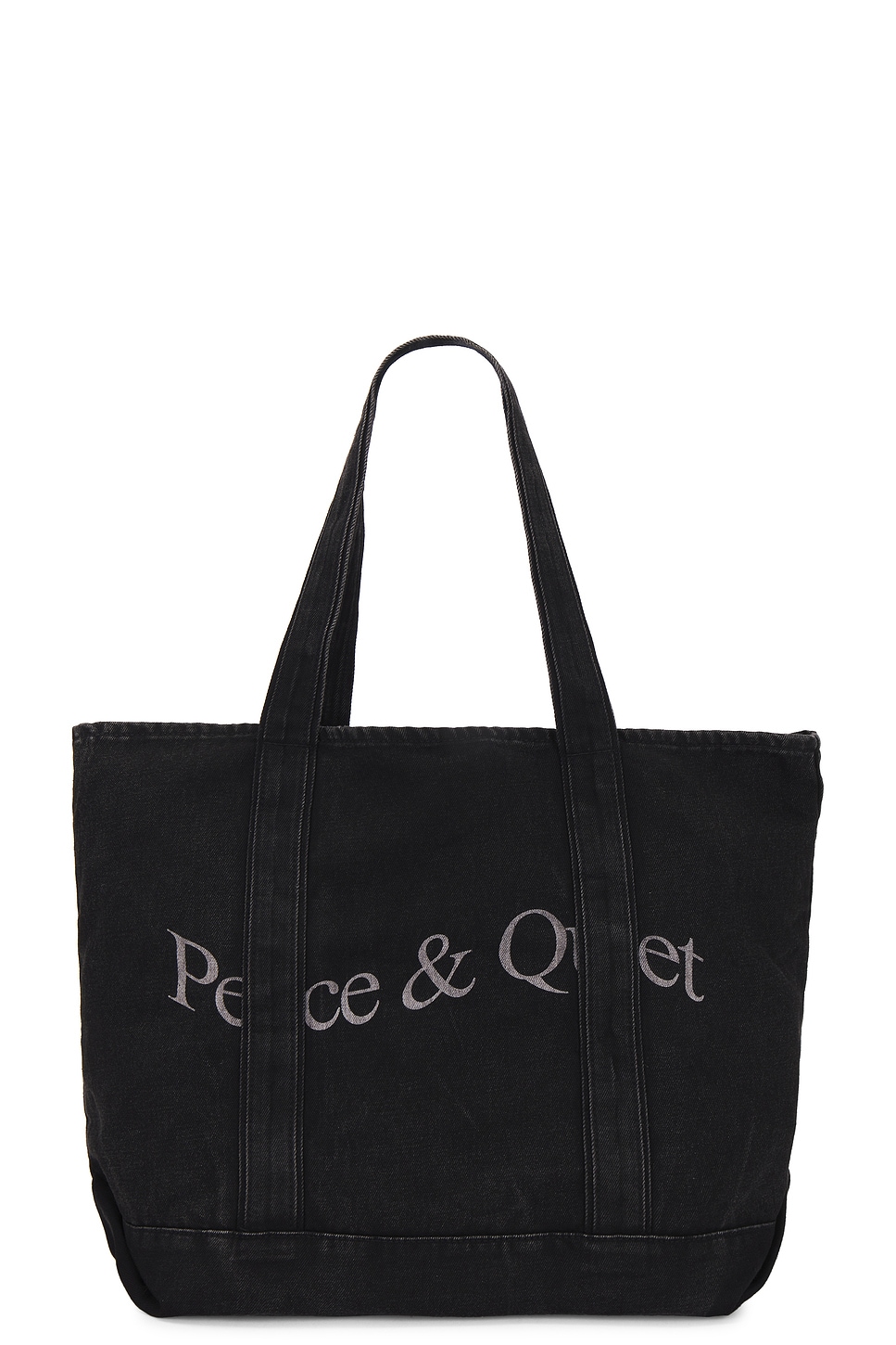 MUSEUM OF PEACE AND QUIET WORDMARK DENIM BOAT TOTE