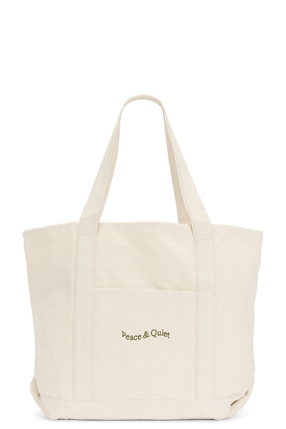 Museum Of Peace And Quiet Wordmark Boat Tote In Bone