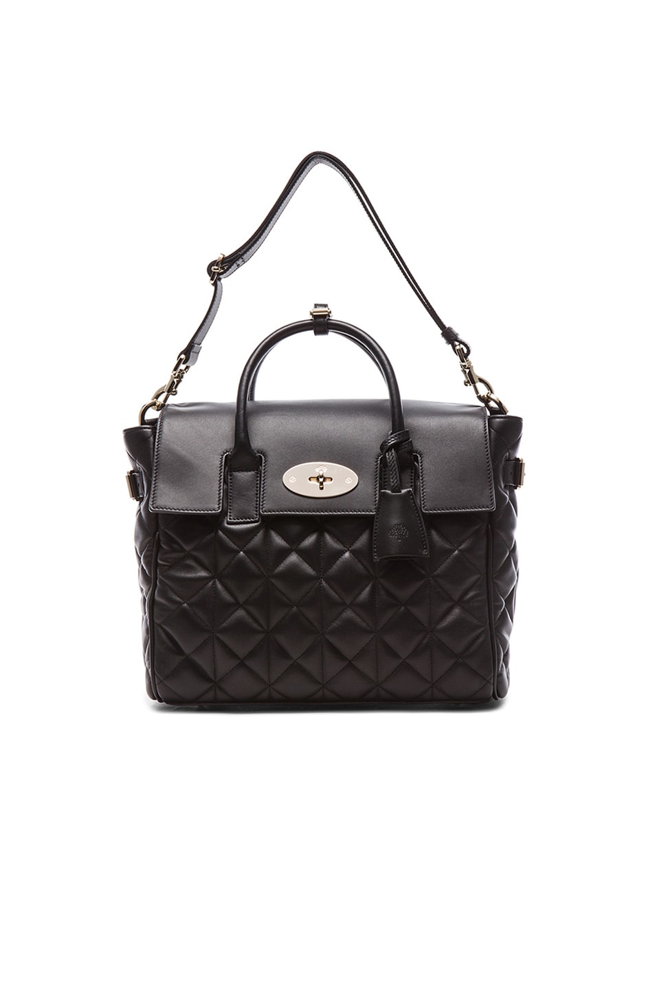 Mulberry Cara Delevigne Quilted Backpack in Black | FWRD