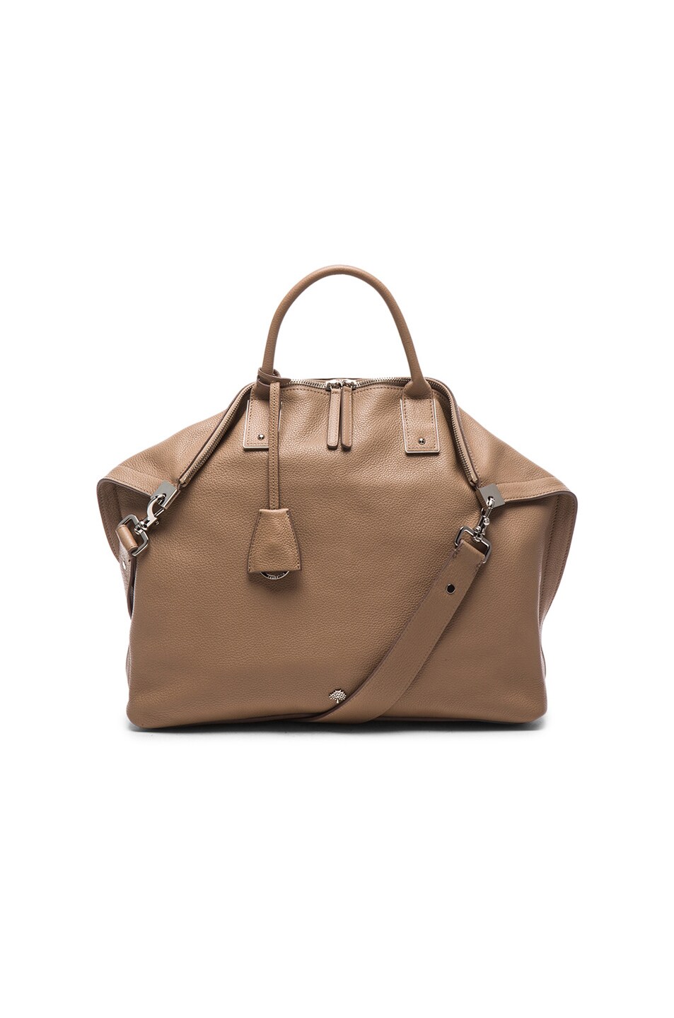 Image 1 of Mulberry Alice Zipped Tote in Mushroom Grey