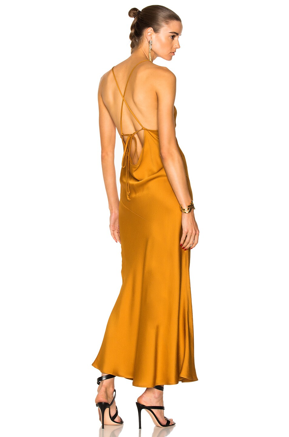 Image 1 of Marissa Webb Trudy Slip Dress in Deep Gold