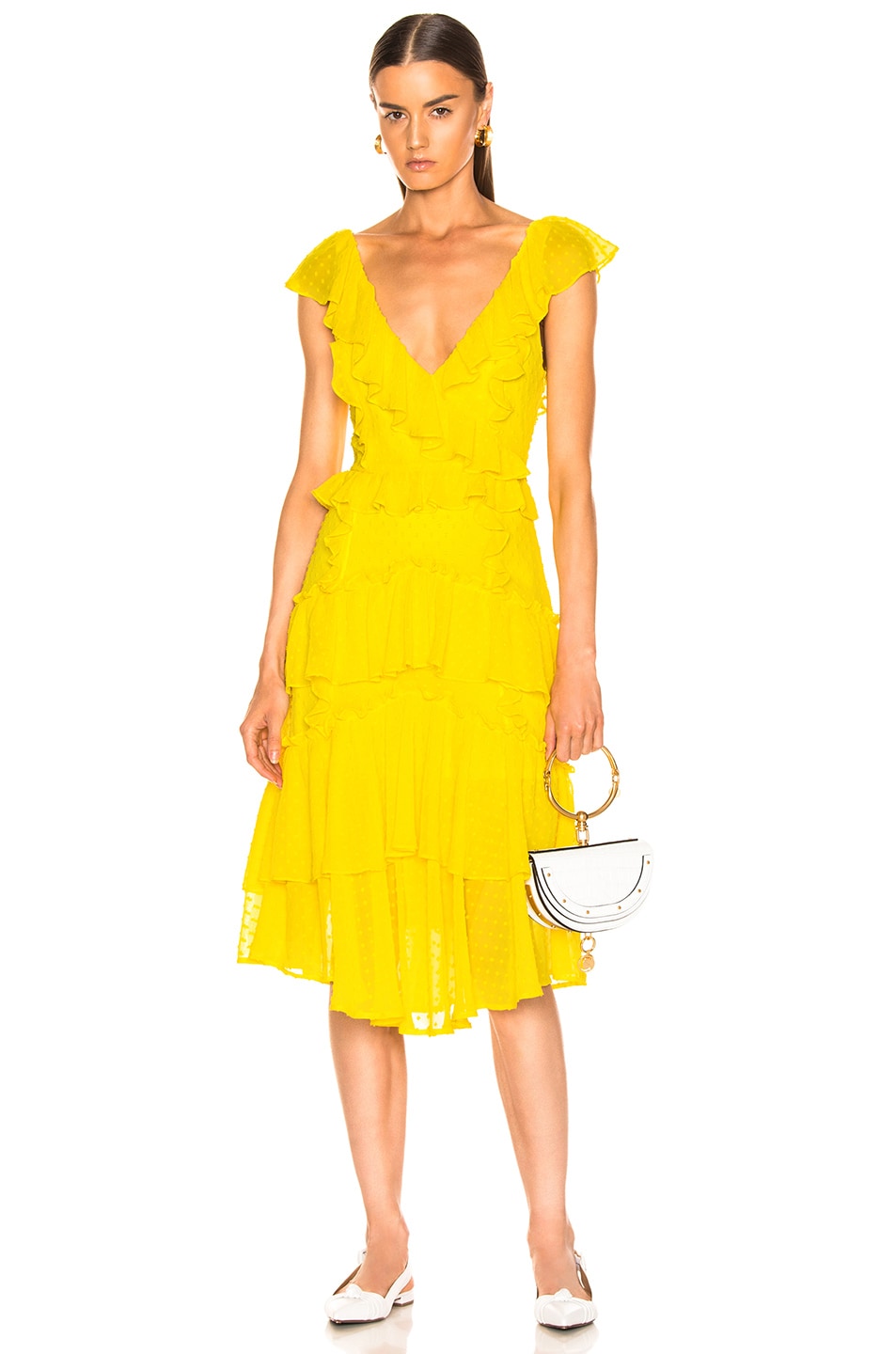 Image 1 of Marissa Webb Dion Dress in Canary Yellow