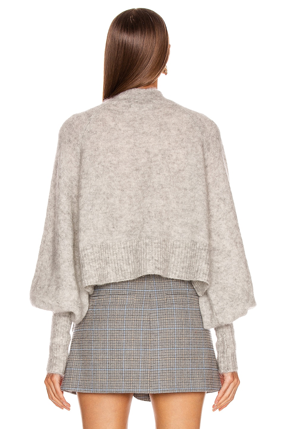 grey mockneck sweater