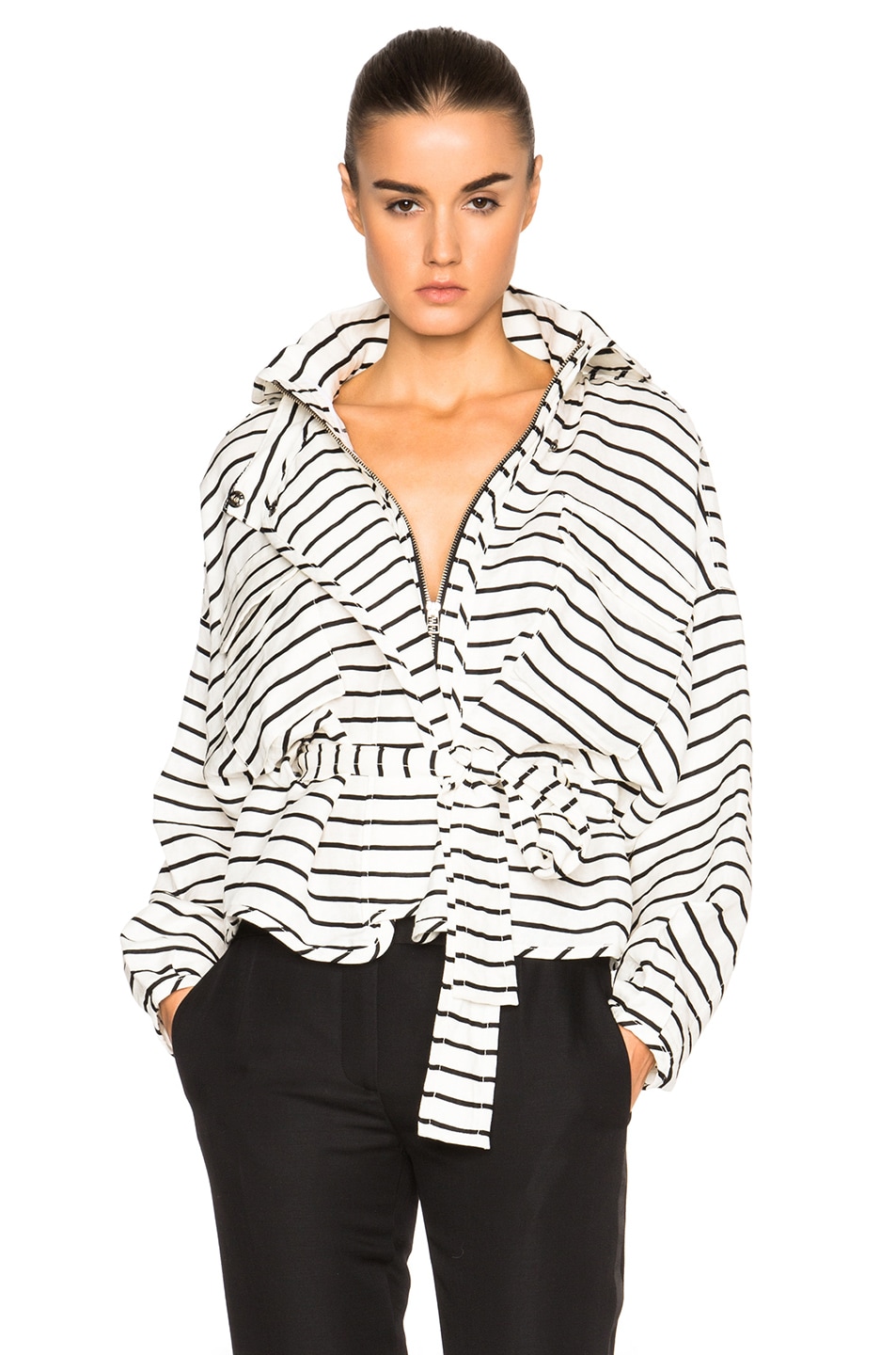 Image 1 of Marissa Webb Kayla Jacket in White Stripe