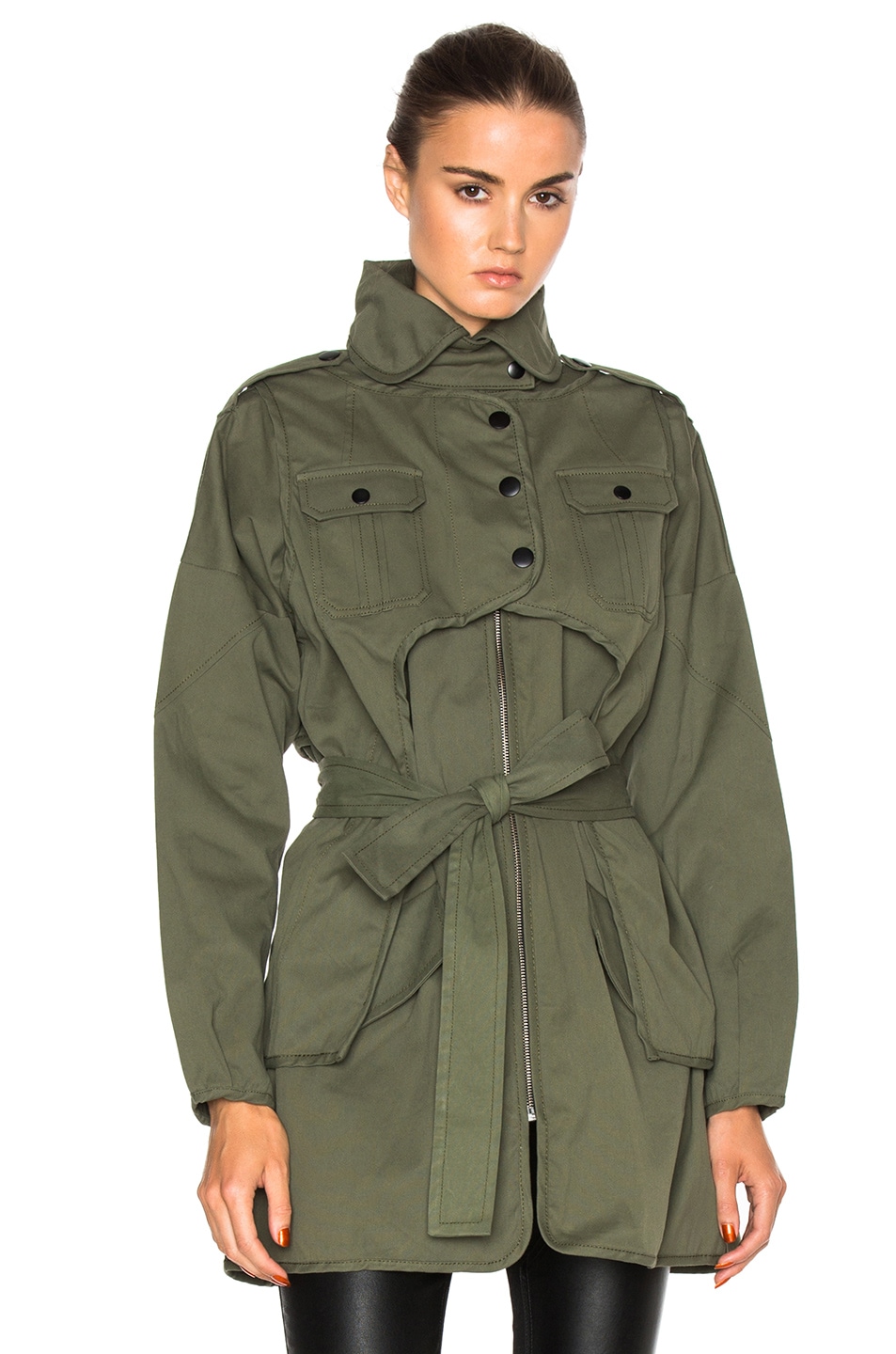 Image 1 of Marissa Webb Nicholas Canvas Jacket in Military Green