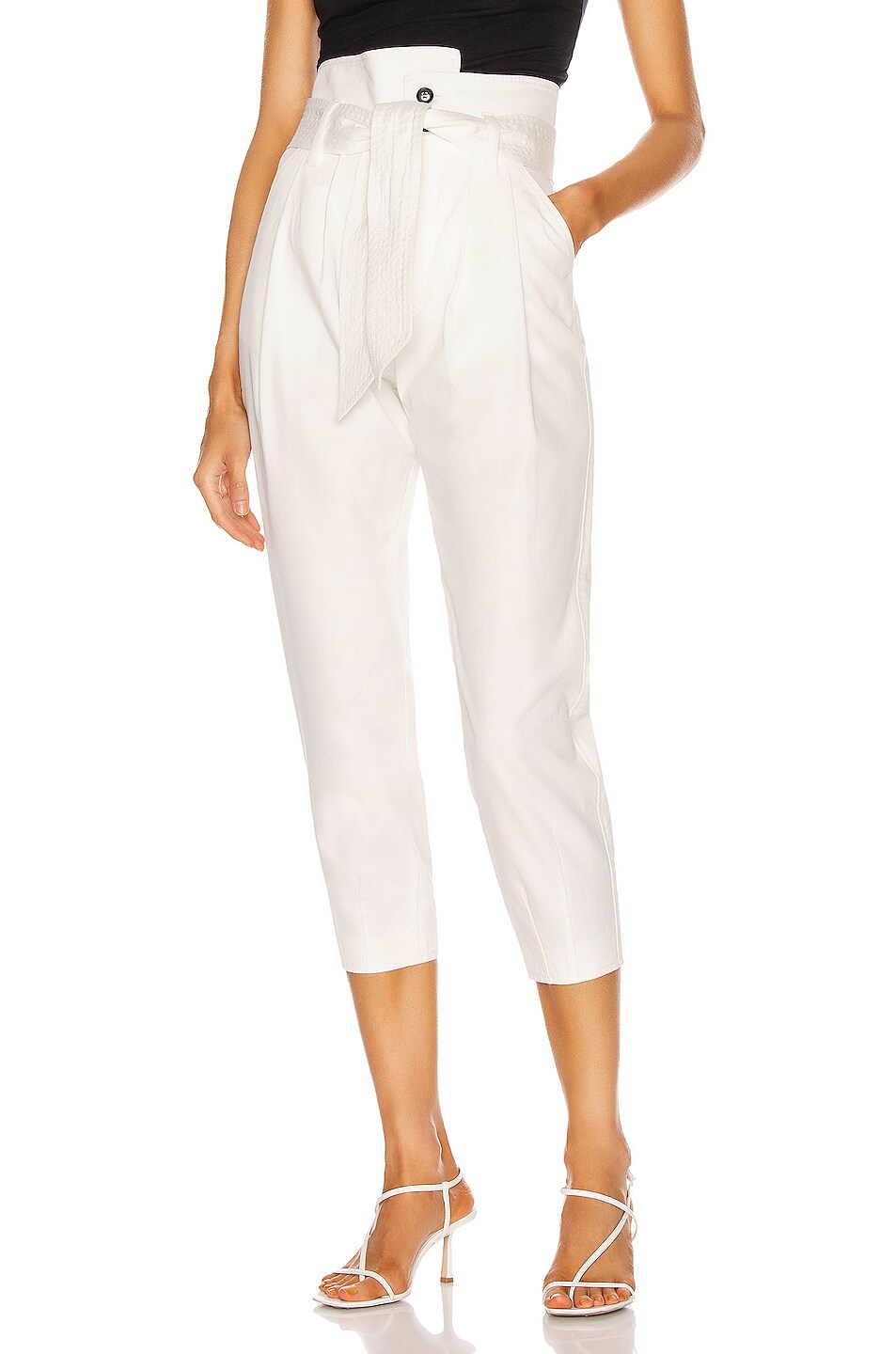 Image 1 of Marissa Webb Piper Pegged Leg Pant in Soft White