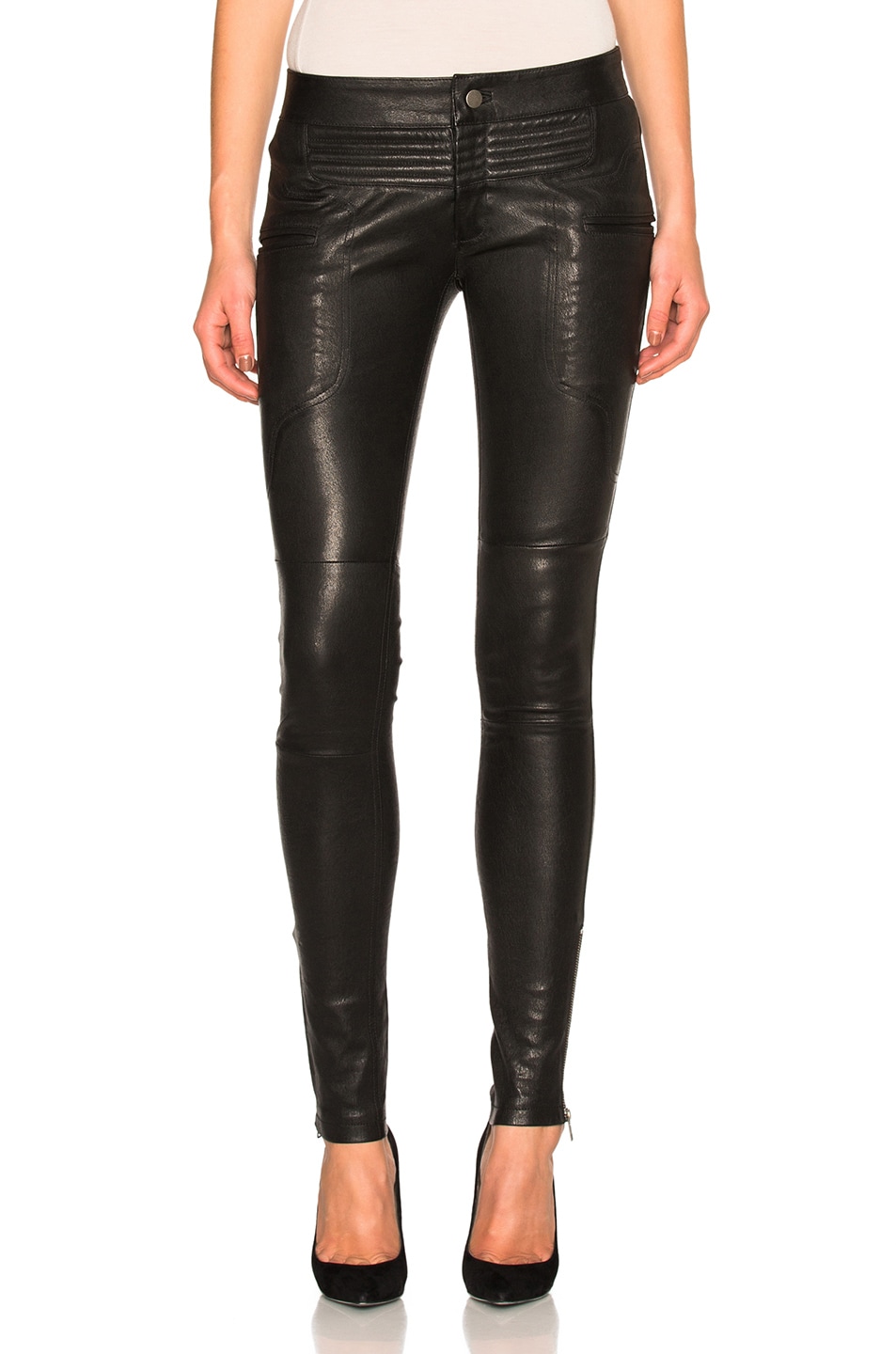 Image 1 of Marissa Webb New Binta Moto Pants in Black