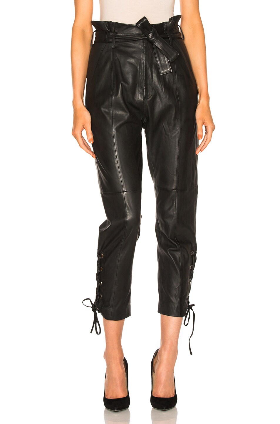 Image 1 of Marissa Webb Kitana Leather Pant in Black