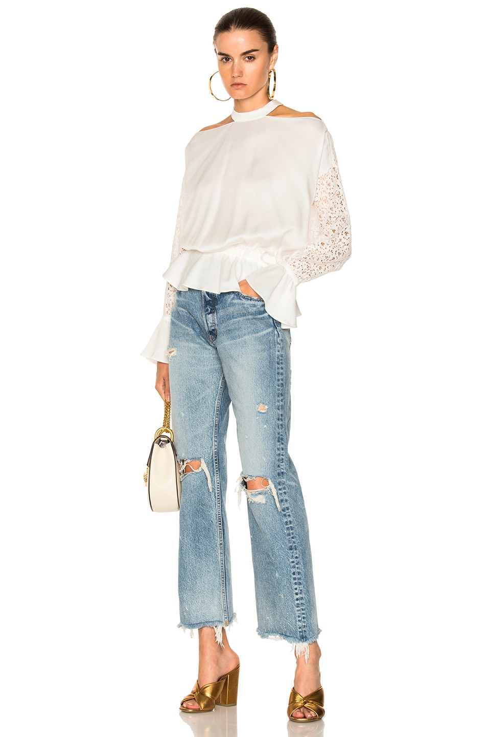 MARISSA WEBB Sullivan Lace Top in Lace White Combo | ModeSens