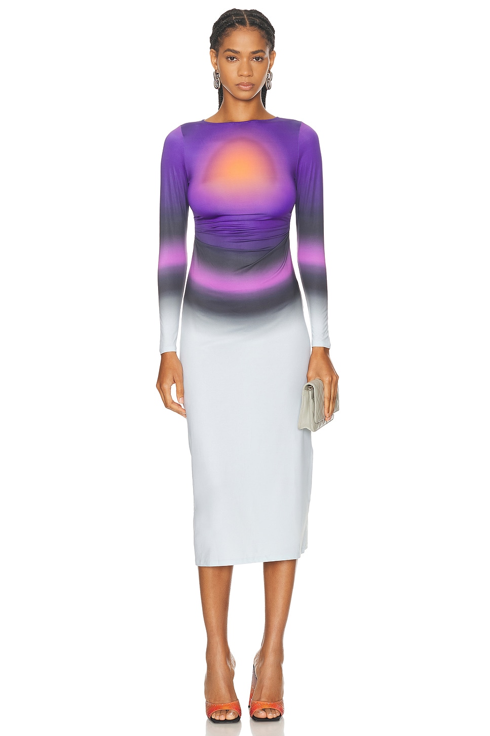 Saturn Midi Dress in Purple