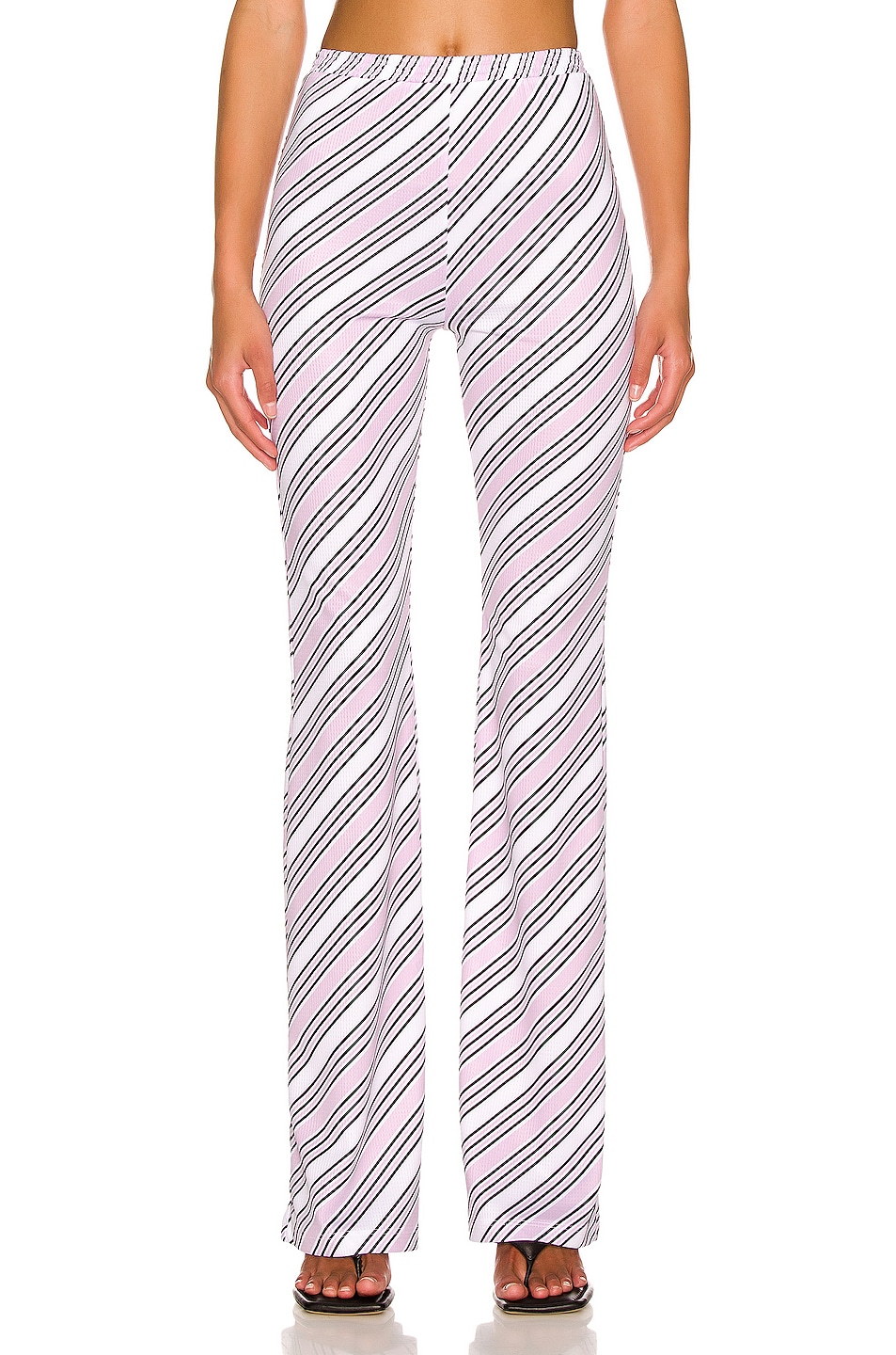 Image 1 of Maisie Wilen Contender Pant in Ribbon Stripe Pink