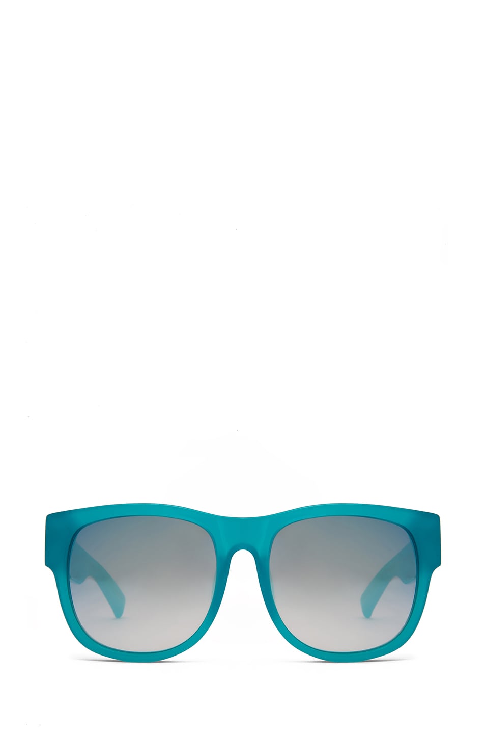 Image 1 of Matthew Williamson Jade to Silver Mirror Lens Sunglasses in Milky Jade