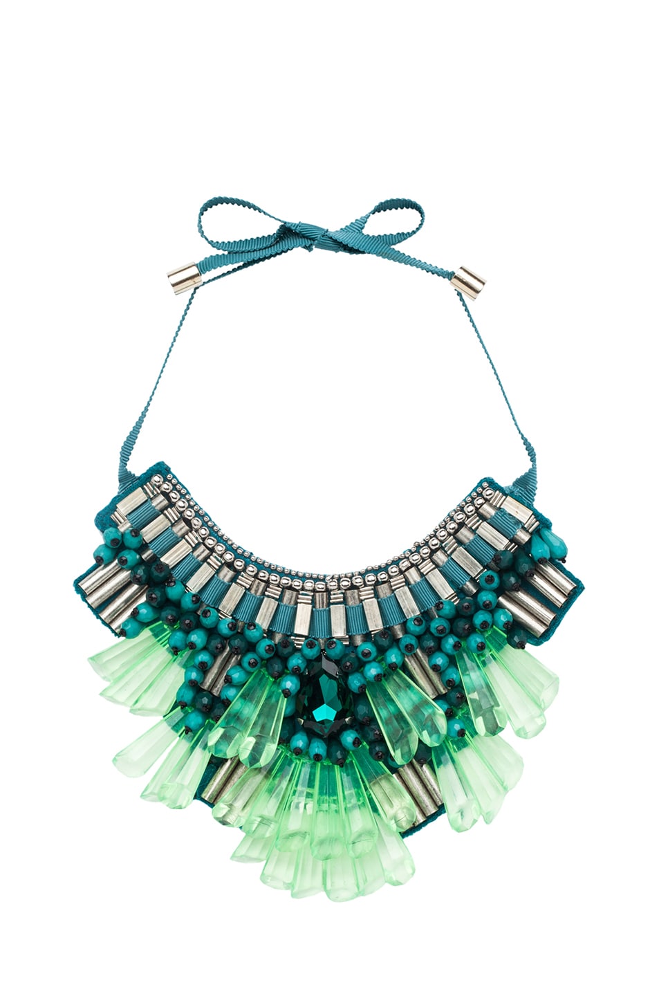 Image 1 of Matthew Williamson Opulent Necklace in Teal