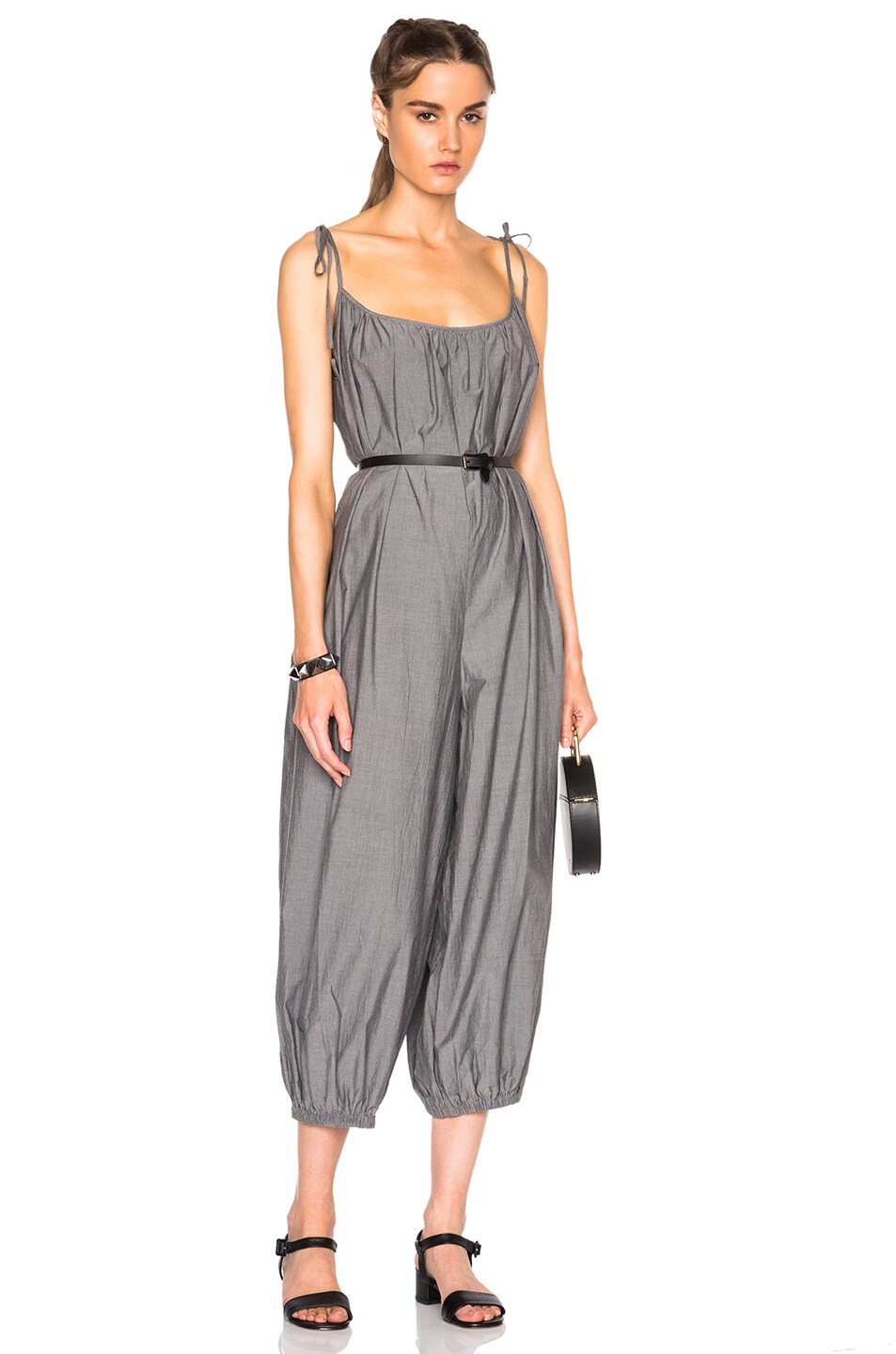 Image 1 of Maryam Nassir Zadeh Delfina Jumpsuit in Faded Black Cotton