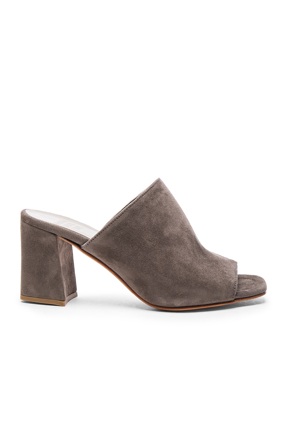 Image 1 of Maryam Nassir Zadeh Suede Penelope Mules in Charcoal