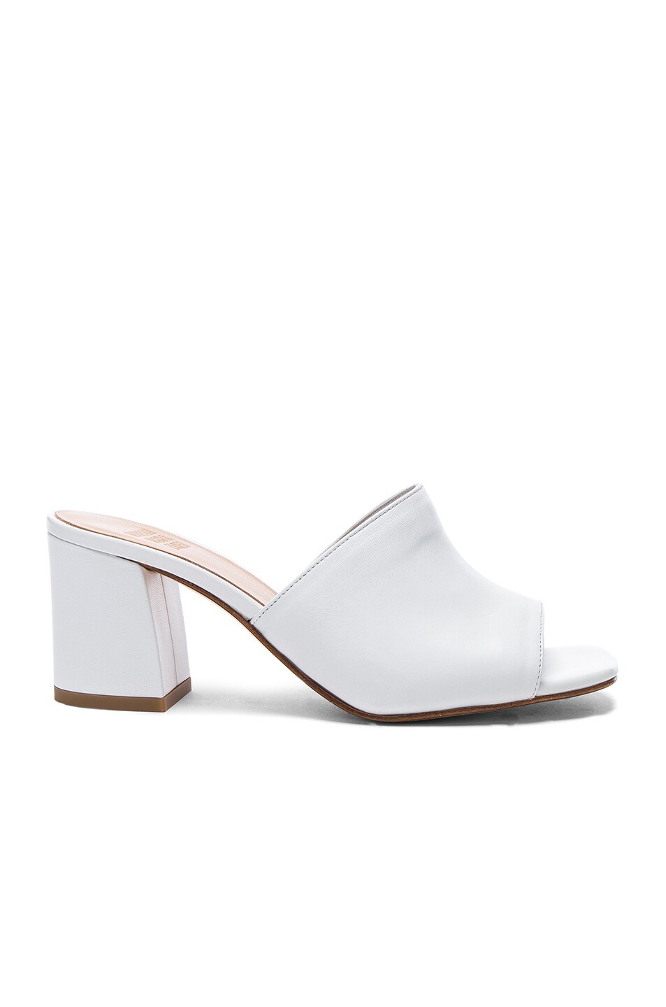 Image 1 of Maryam Nassir Zadeh Leather Mar Mules in White Calf