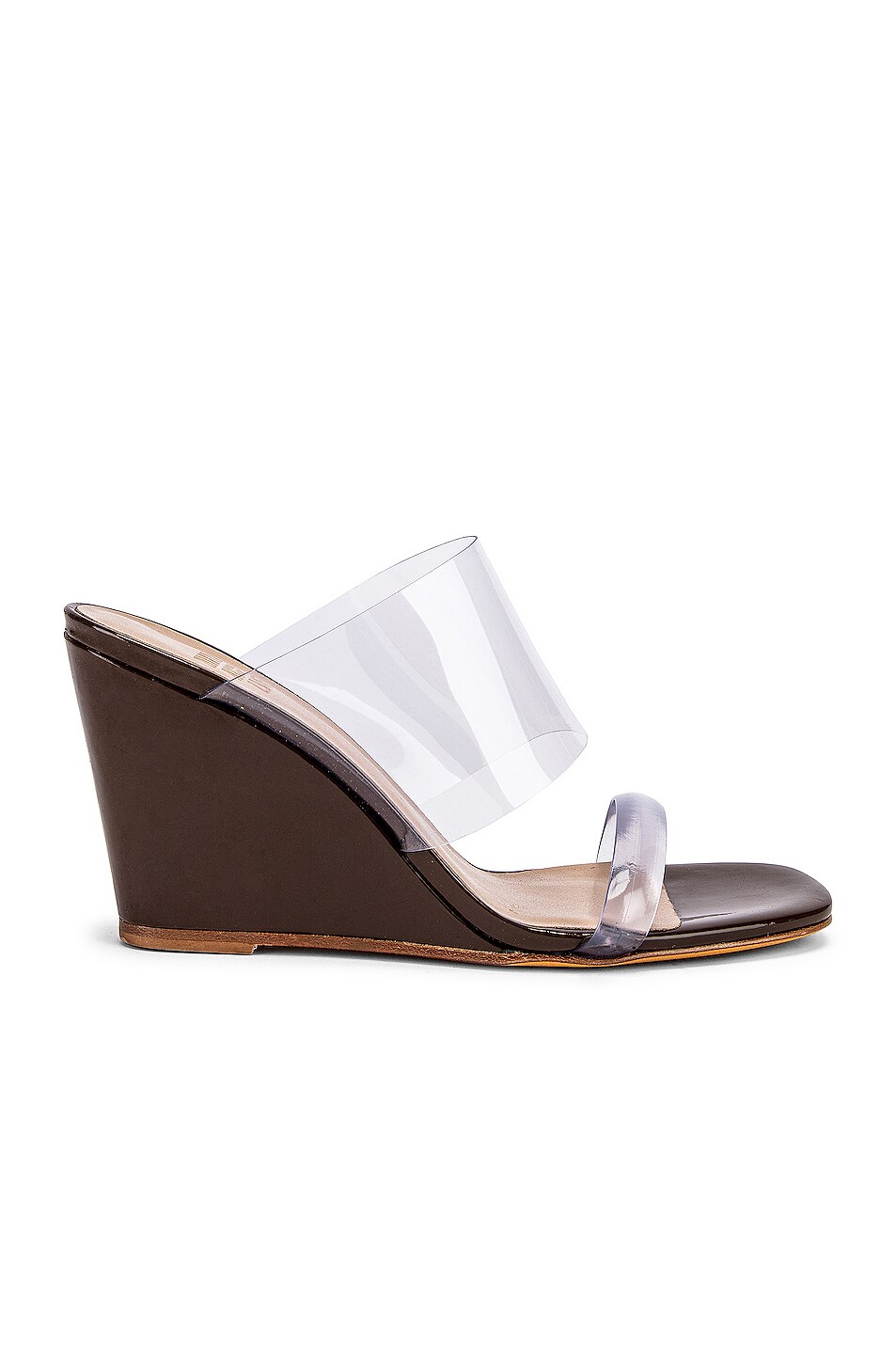 Image 1 of Maryam Nassir Zadeh Olympia Wedge in Carob Patent