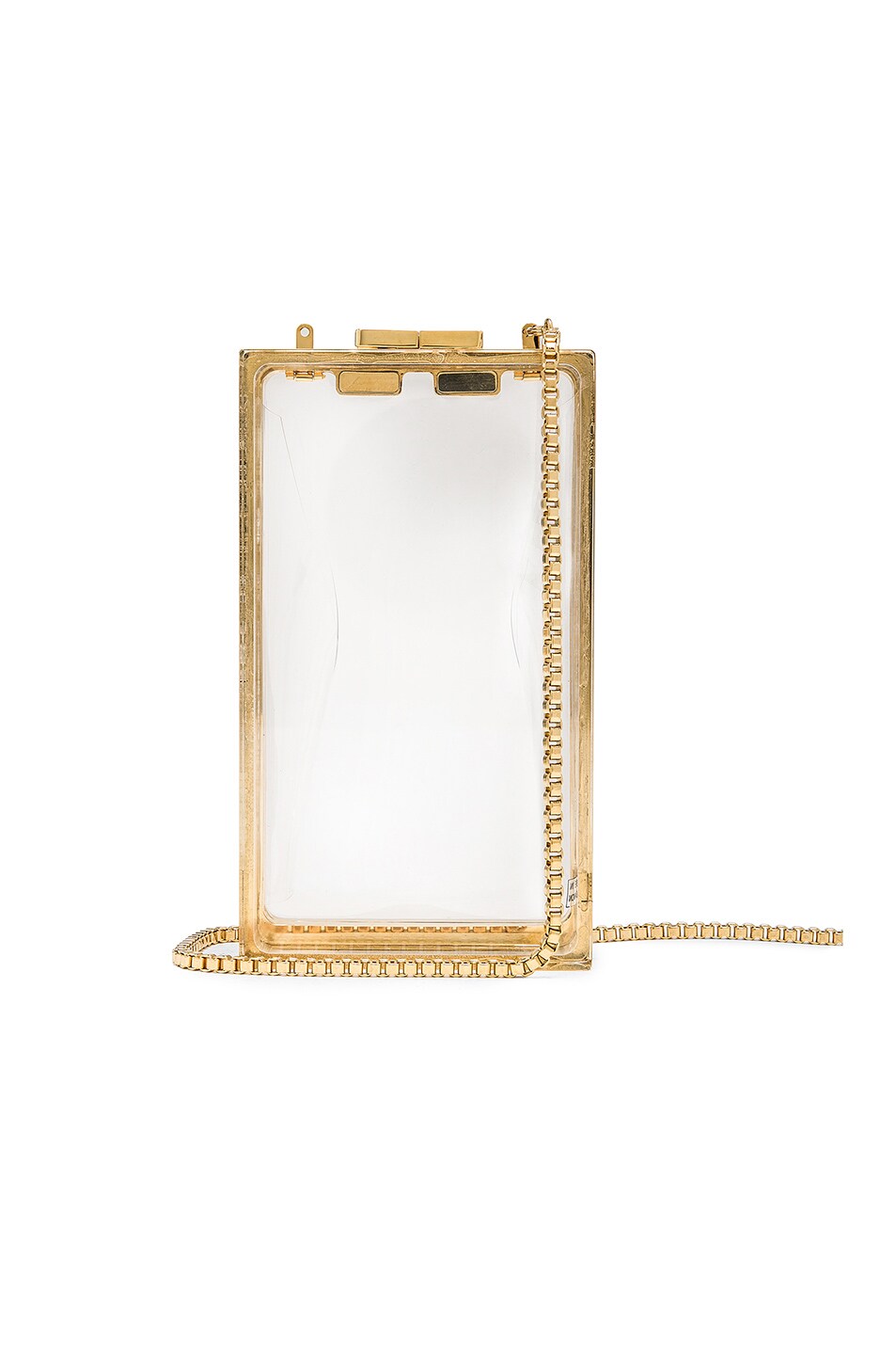 Image 1 of Marzook Capsule Handbag in Transparent & Brass
