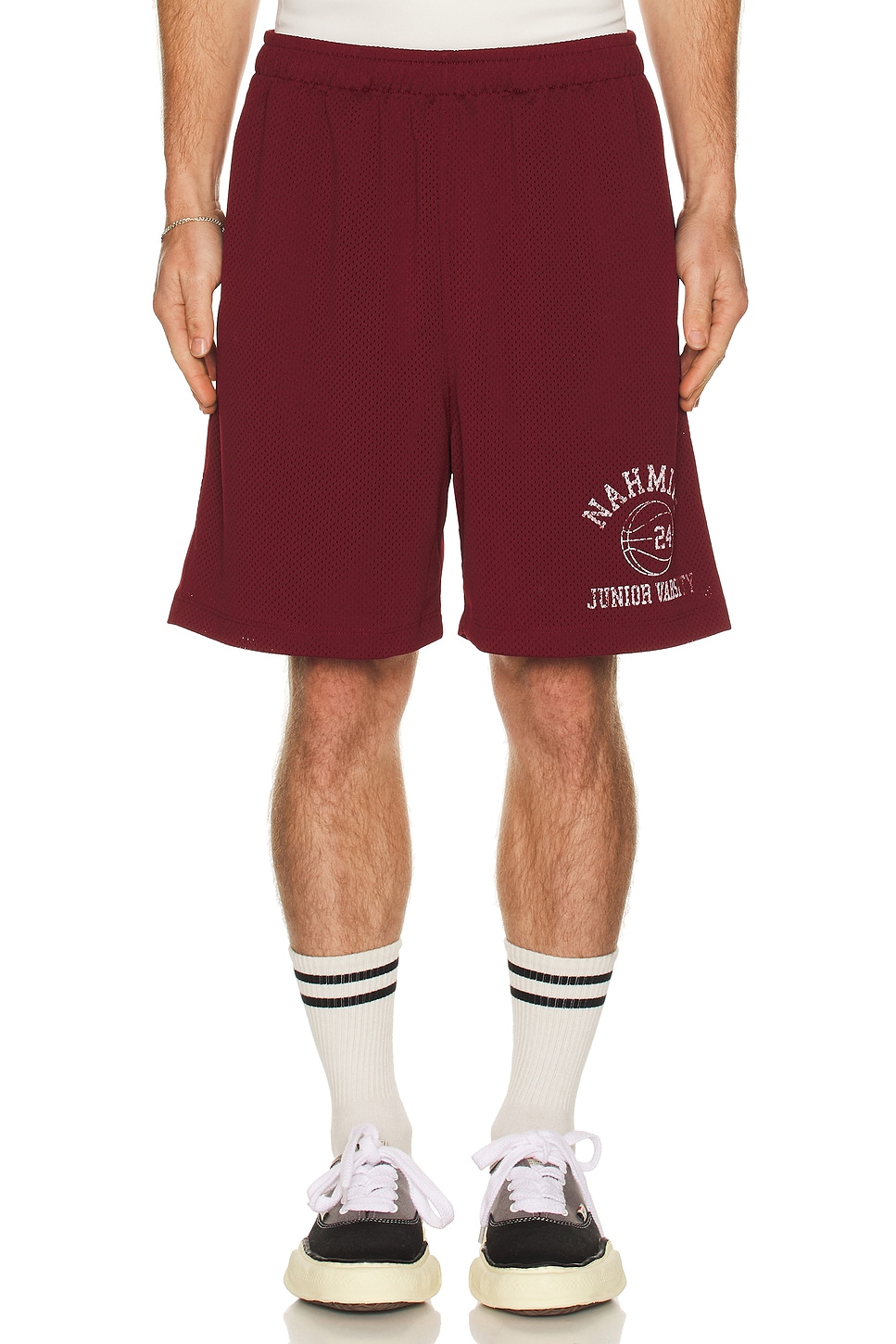 Image 1 of Nahmias Varsity Baggy P.E. Short in Vintage Burgundy