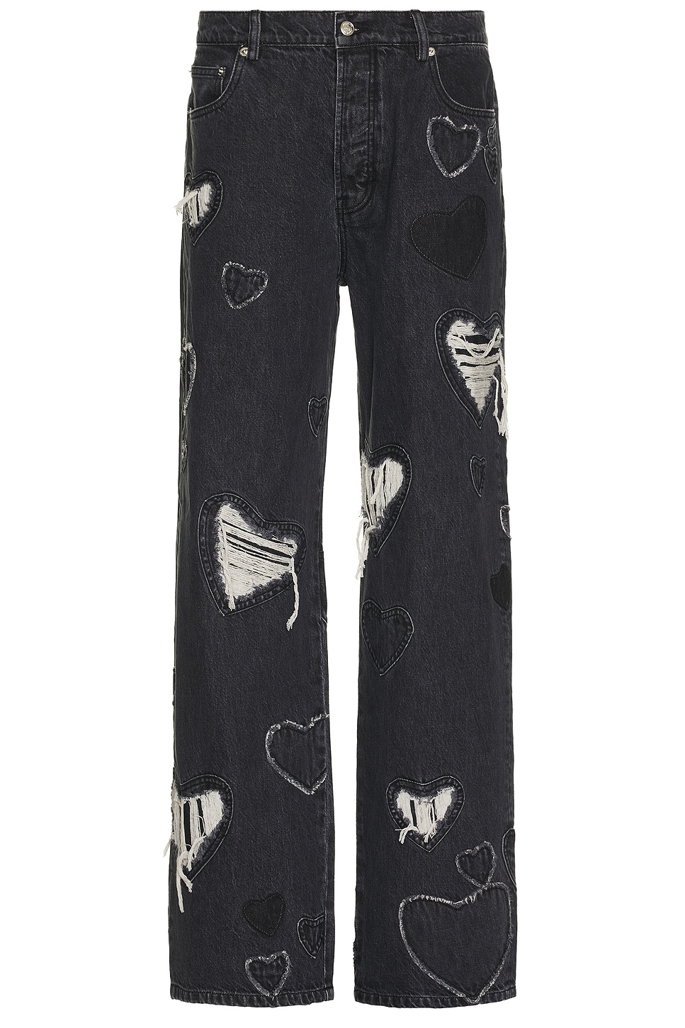 Heart Patchwork Jeans in Blue