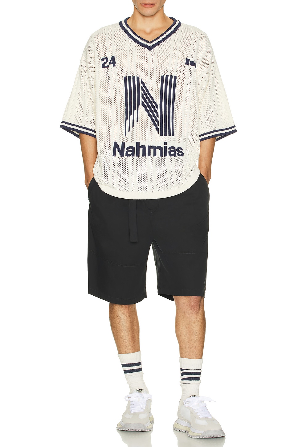 Image 1 of Nahmias Knit Tech N Football Shirt in Ivory