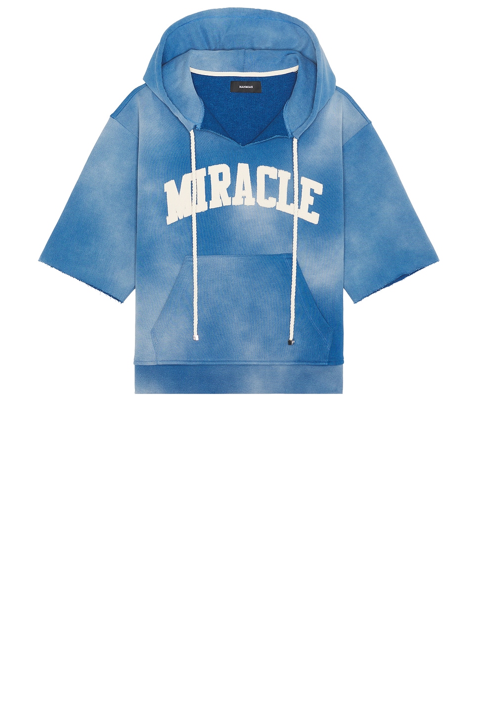 Image 1 of Nahmias Miracle Cut Off Hoodie in Worn Blue