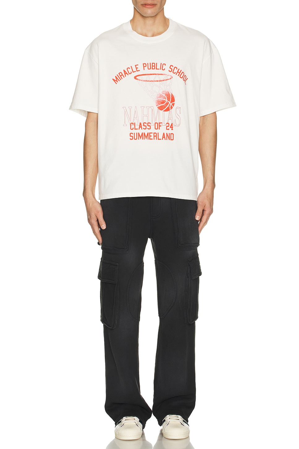 Image 1 of Nahmias 024 Basketball Boxy T-Shirt in White