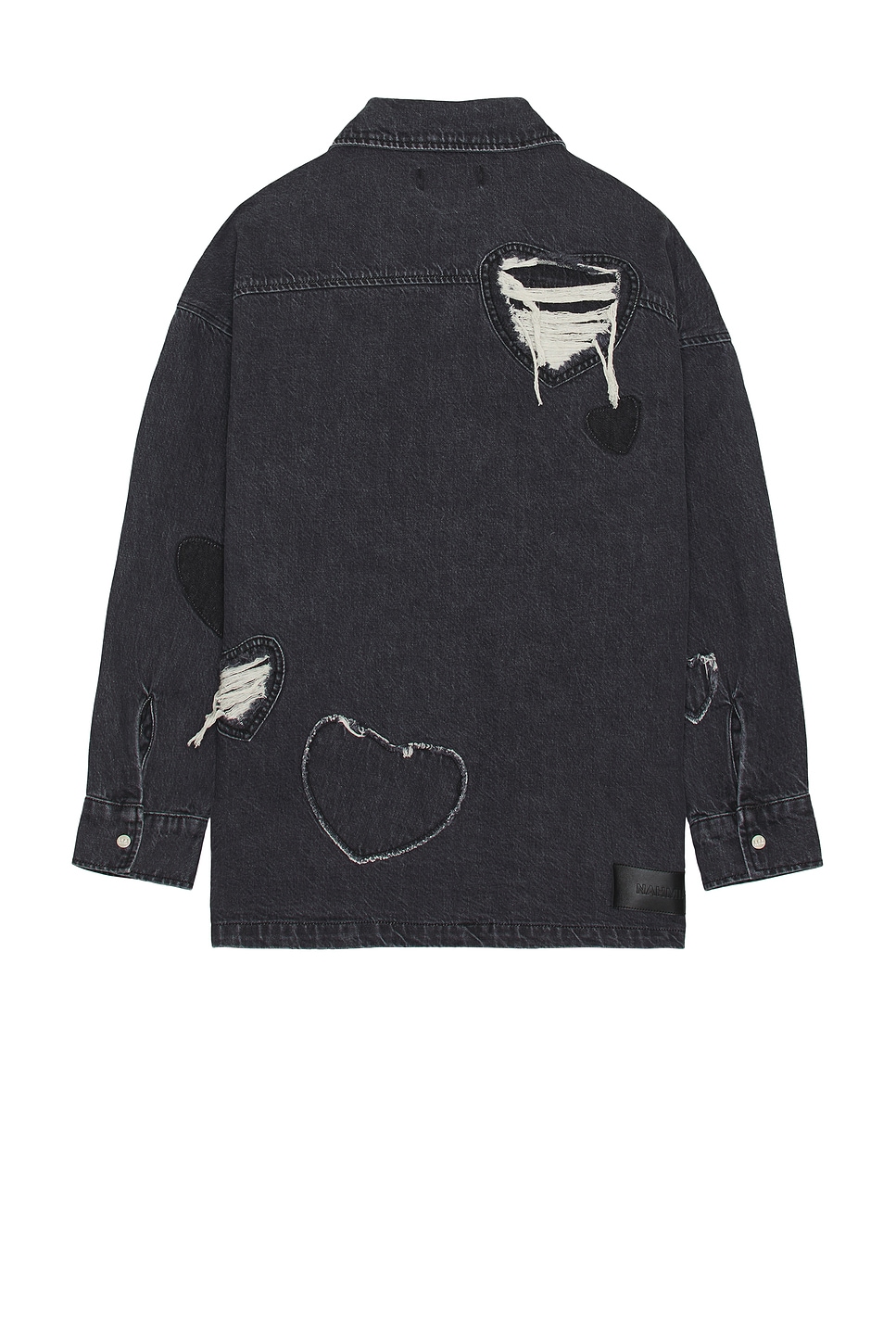 Heart Patchwork Long Sleeve Shirt - Thumbnail 4