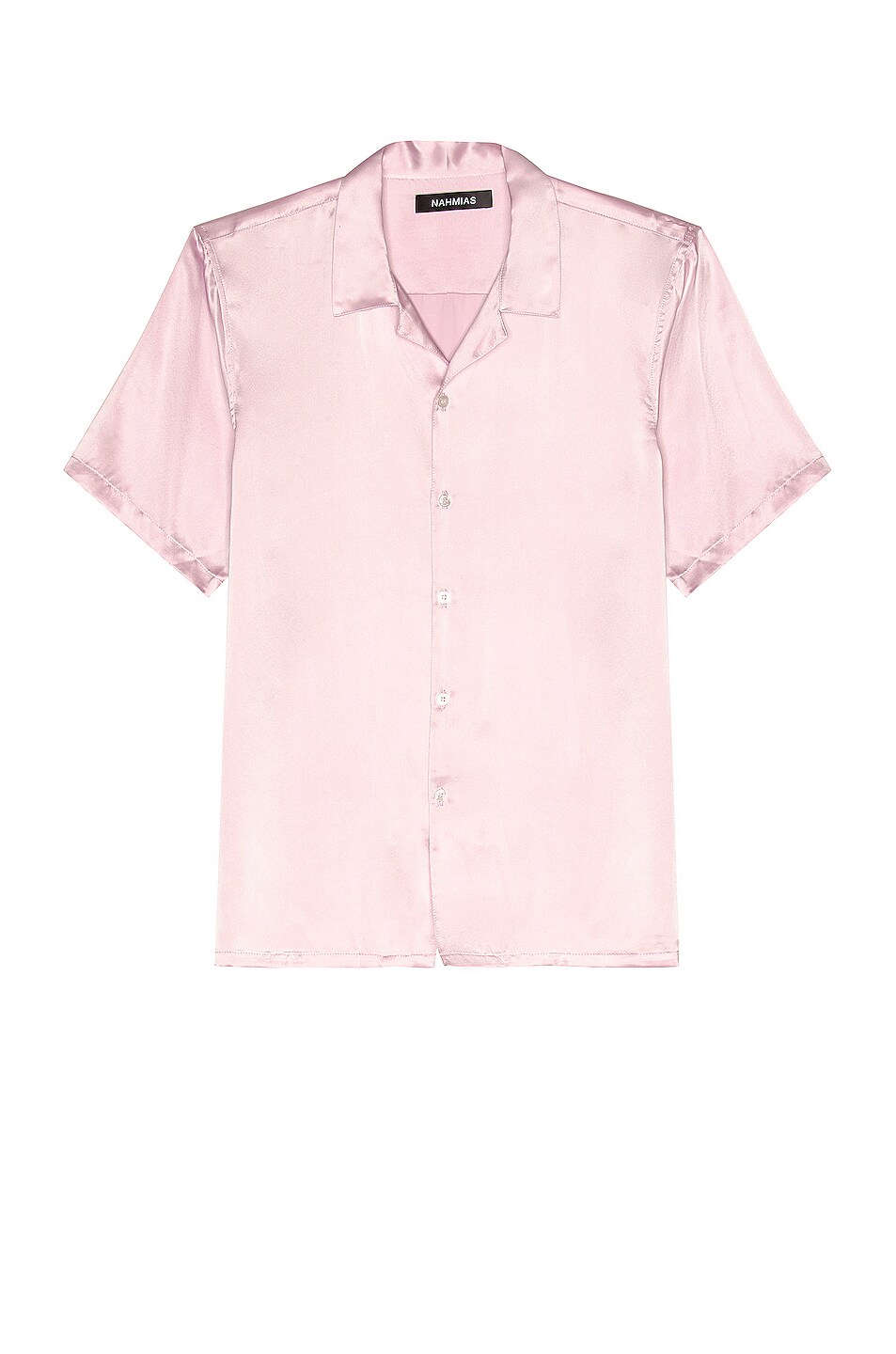 Image 1 of Nahmias Silk Short Sleeve Shirt in Lavender