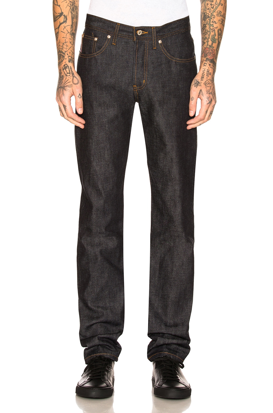 Image 1 of Naked & Famous Denim Weird Guy 10 Year Anniversary Selvedge in Black
