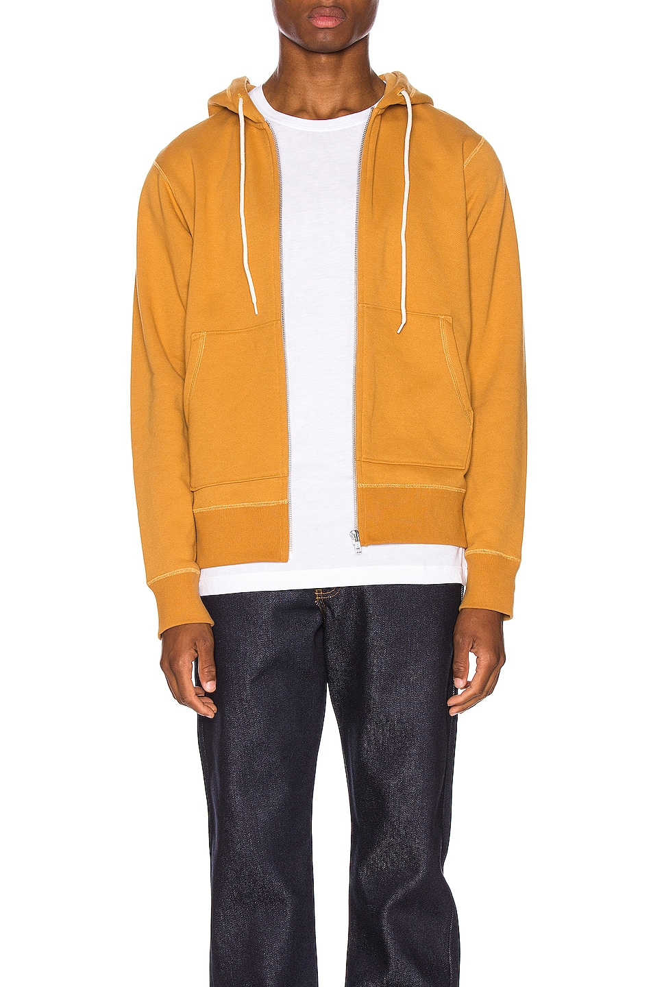 Image 1 of Naked & Famous Denim Zip Hoodie in Amber Terry