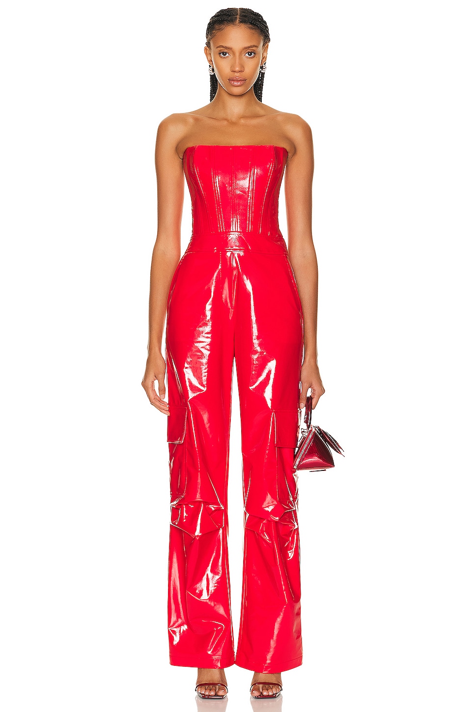 Image 1 of The New Arrivals by Ilkyaz Ozel Giselle Jumpsuit in Pigalle Red