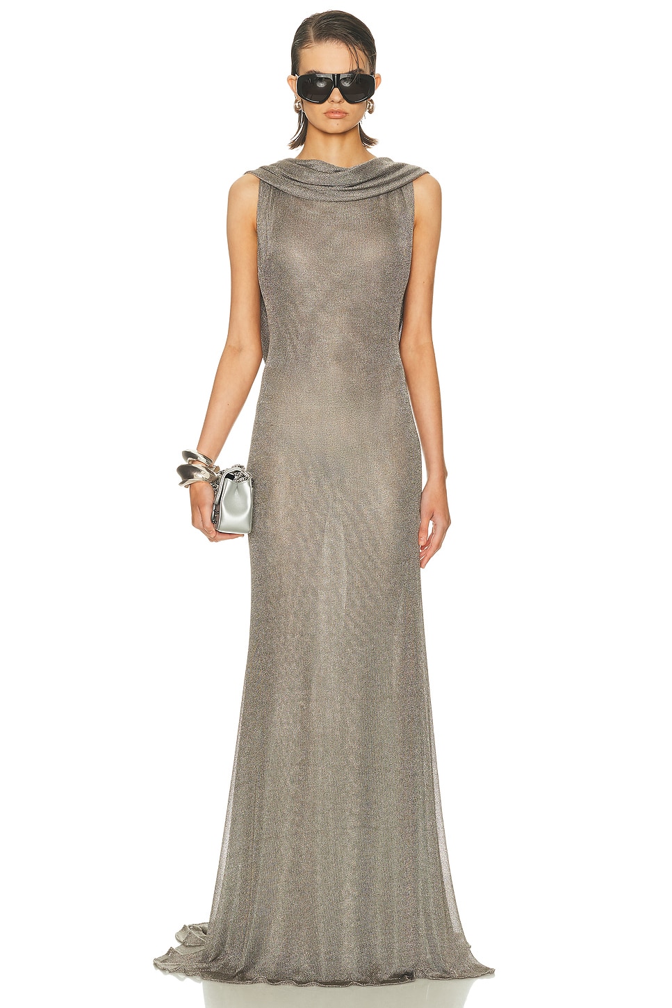 The New Arrivals By Ilkyaz Ozel Jeanne Dress In Gray
