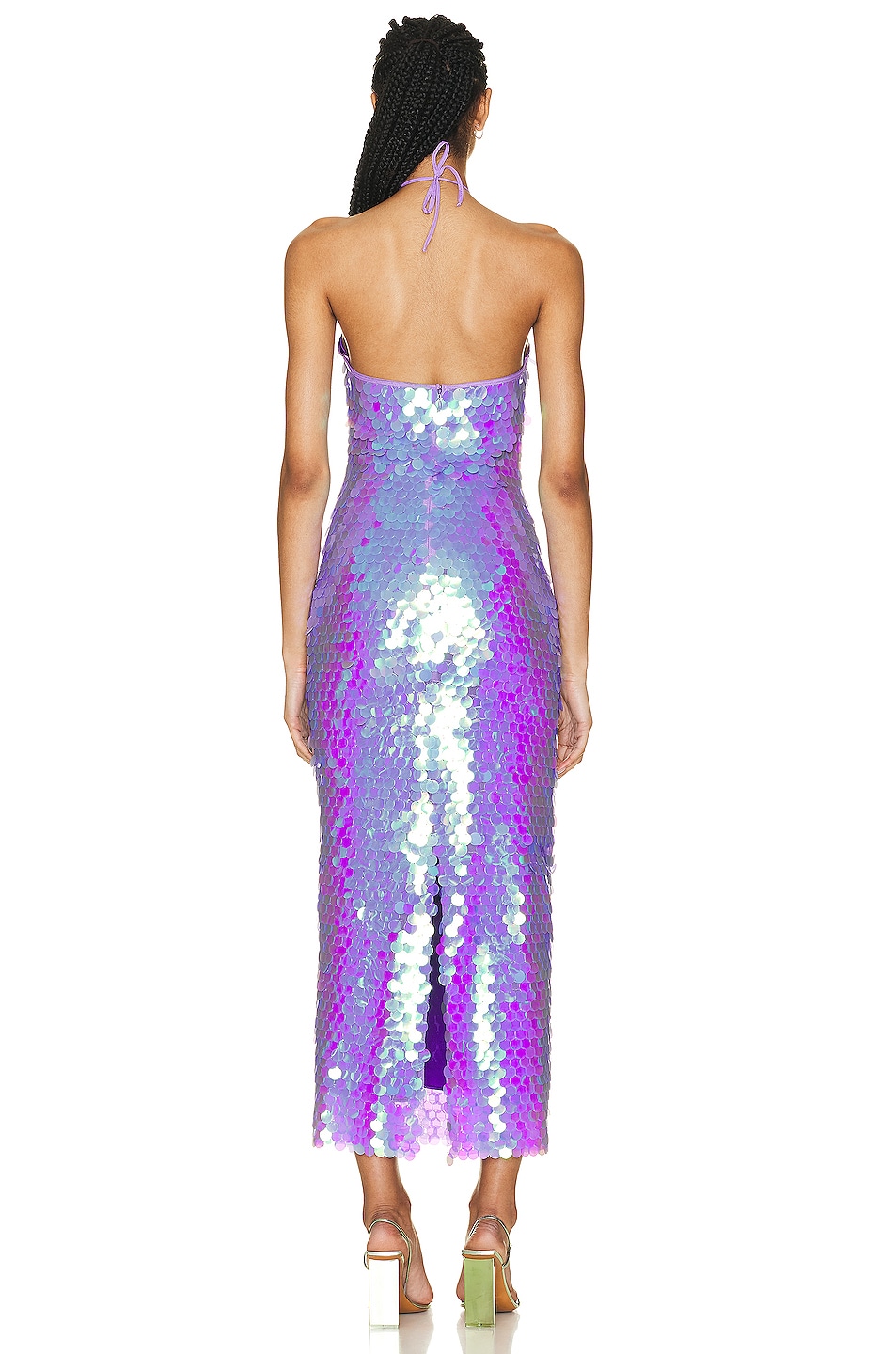 The New Arrivals by Ilkyaz Ozel Triangle Neck Dress in Lilac FWRD