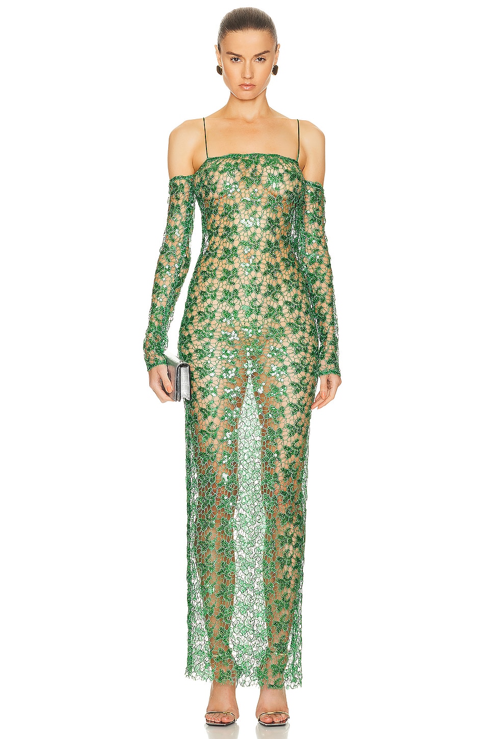 Image 1 of The New Arrivals by Ilkyaz Ozel Moss Dress in Jade Imperial