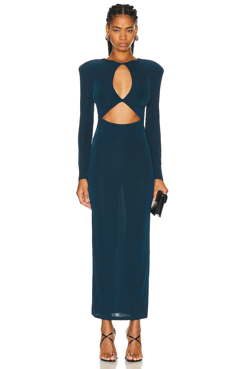 Image 1 of The New Arrivals by Ilkyaz Ozel Dalida Maxi Dress in Peacock Blue