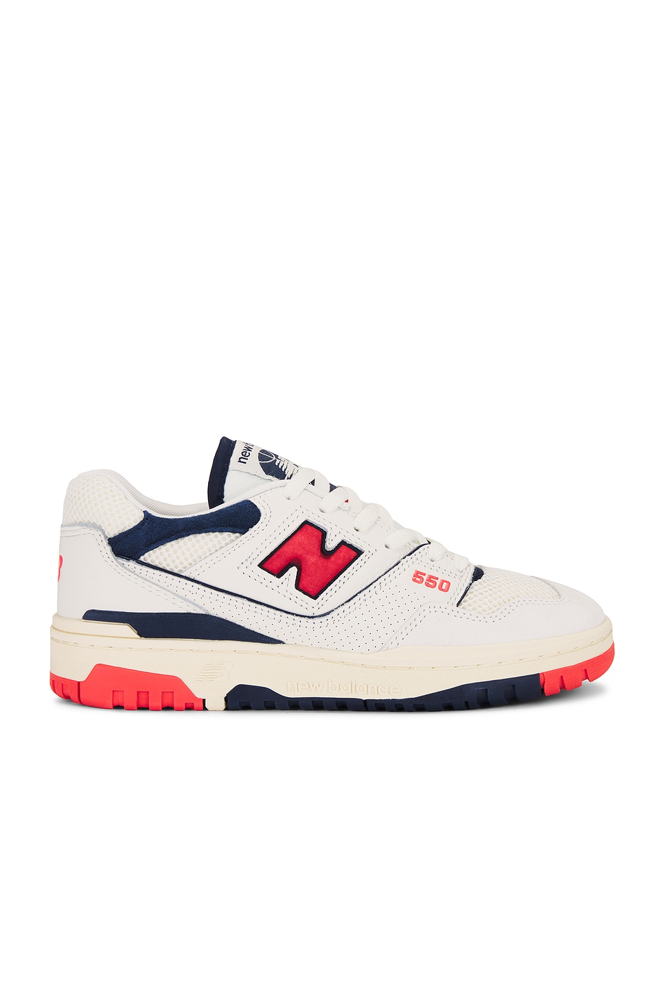 Image 1 of New Balance 550 in Sea Salt & Blast Red