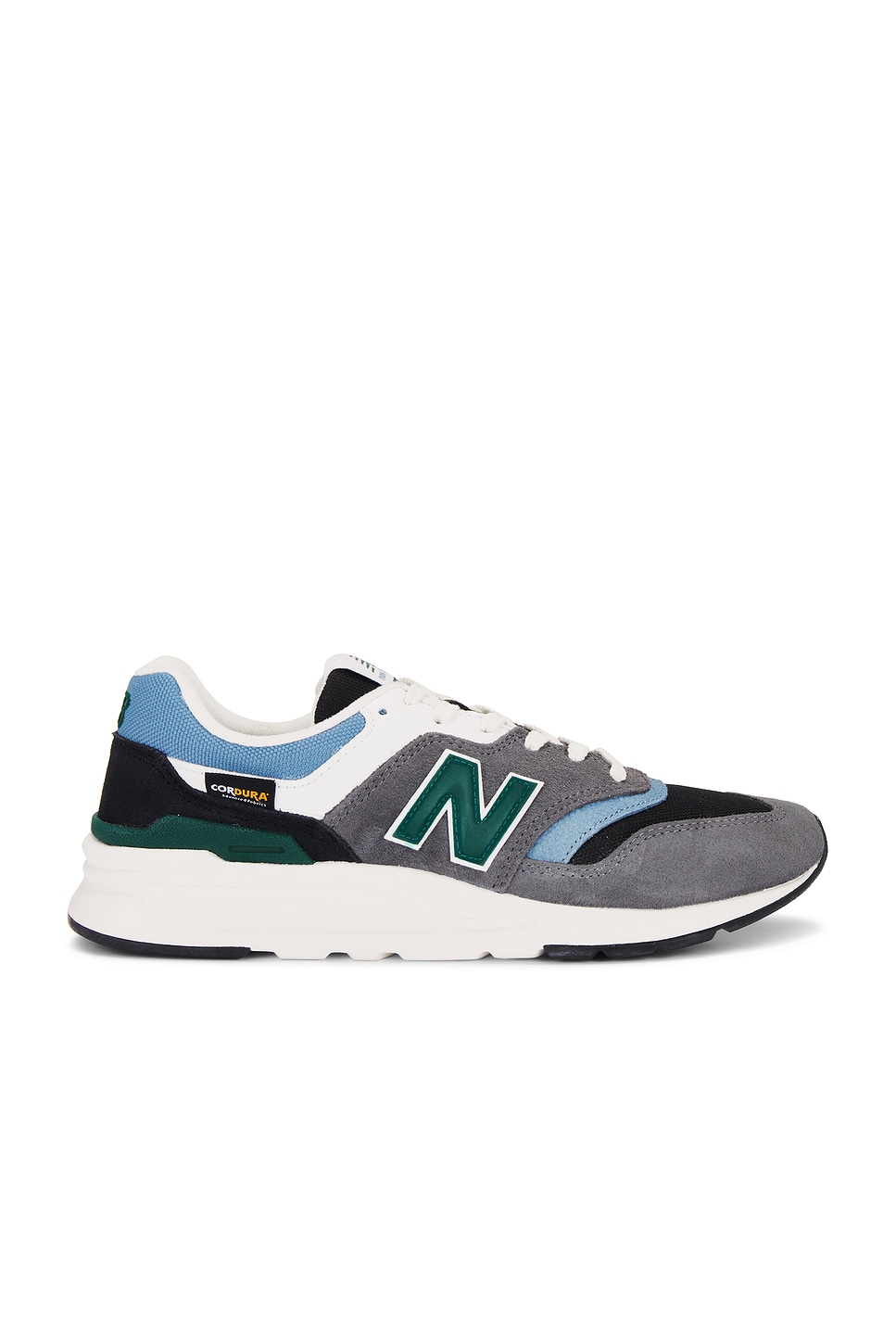 Image 1 of New Balance 997h in Castlerock, Black, Heron Blue, & Marsh Green