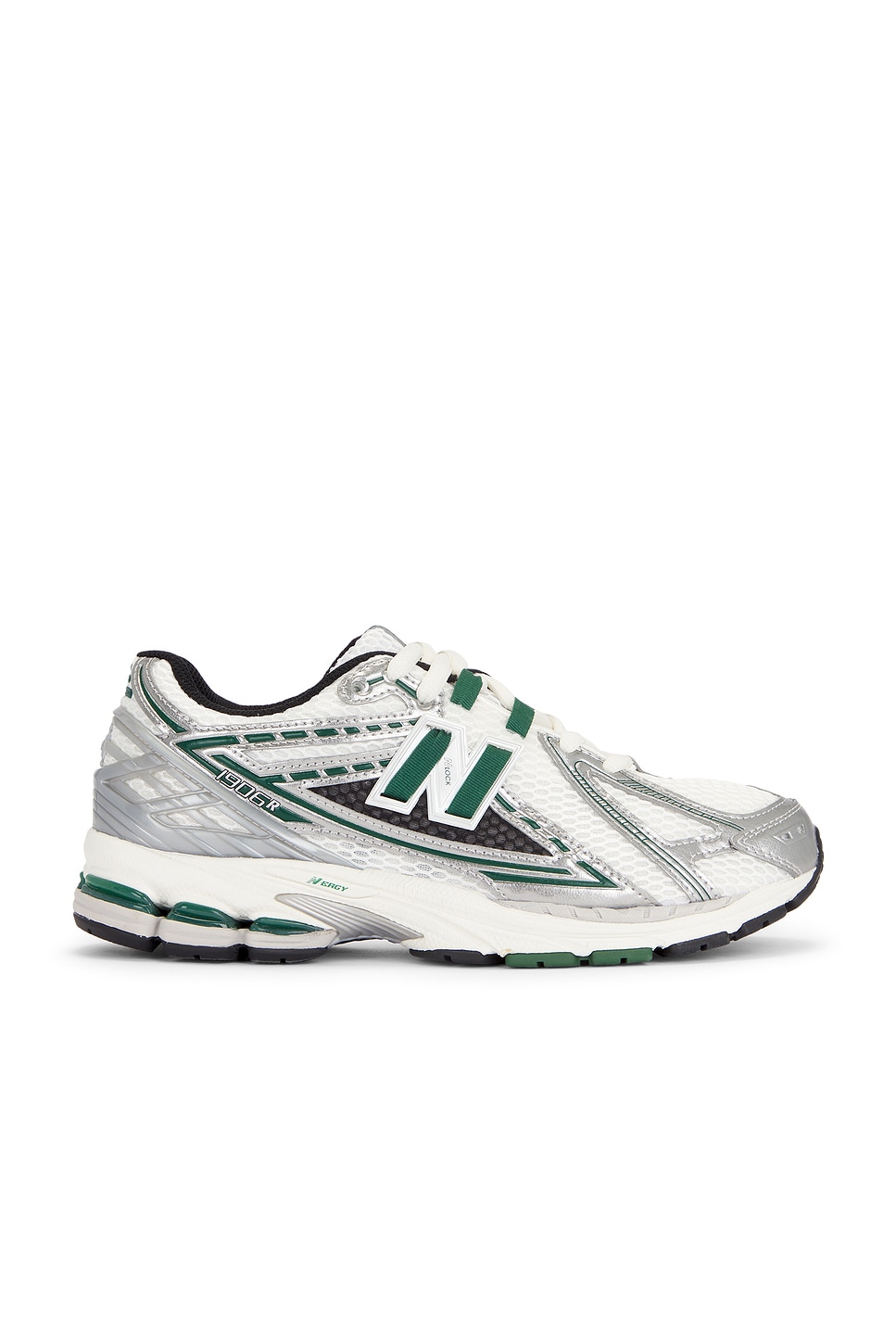 Image 1 of New Balance 1906r in Silver Metallic, Nightwatch Green, & Sea Salt