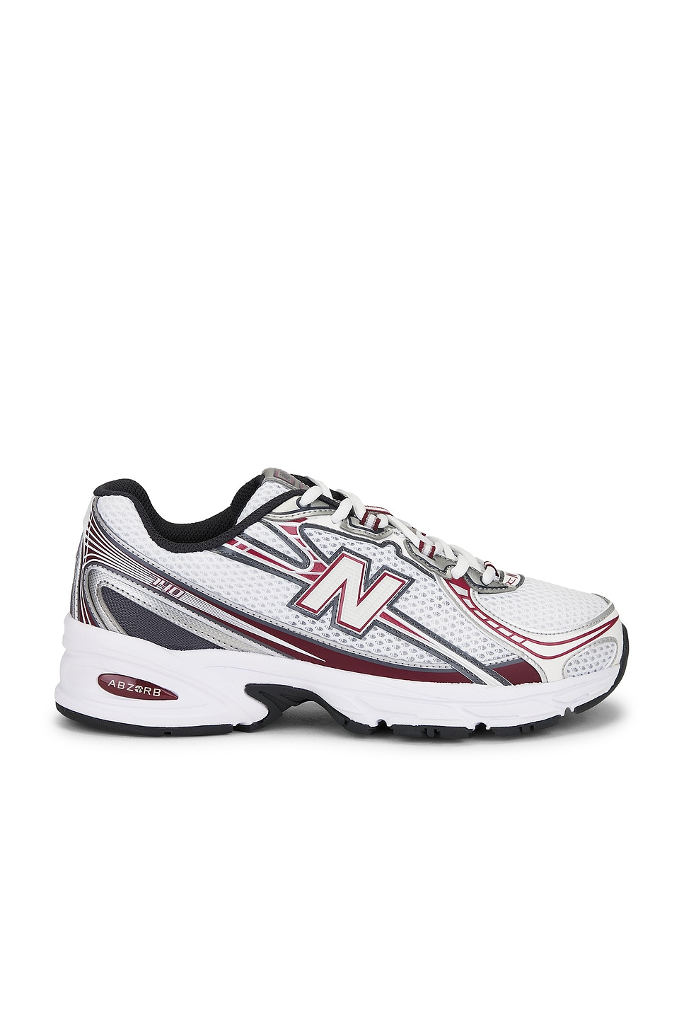 Image 1 of New Balance 740 Sneakers in Mercury Red, White, & Castlerock