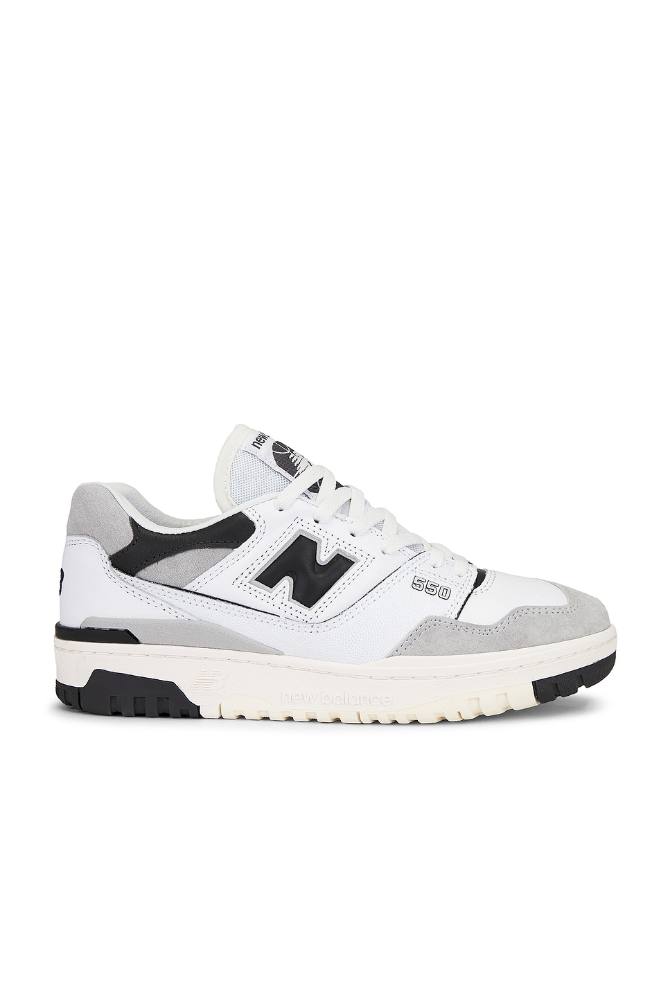 Image 1 of New Balance 550 Sneakers in White & Black