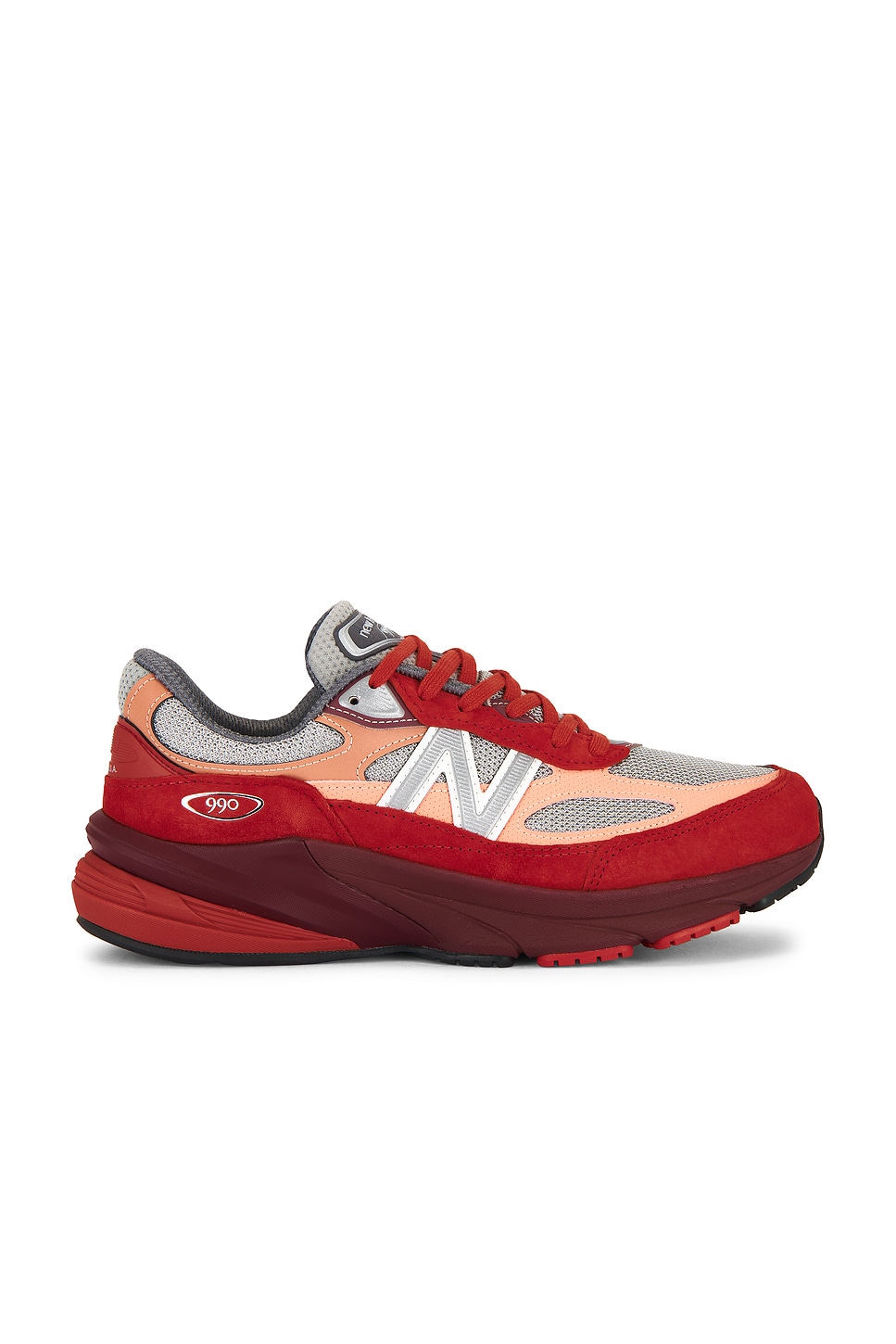 Image 1 of New Balance 990 Sneaker in Molten Lava, Monarch Burgundy, & Slate Grey